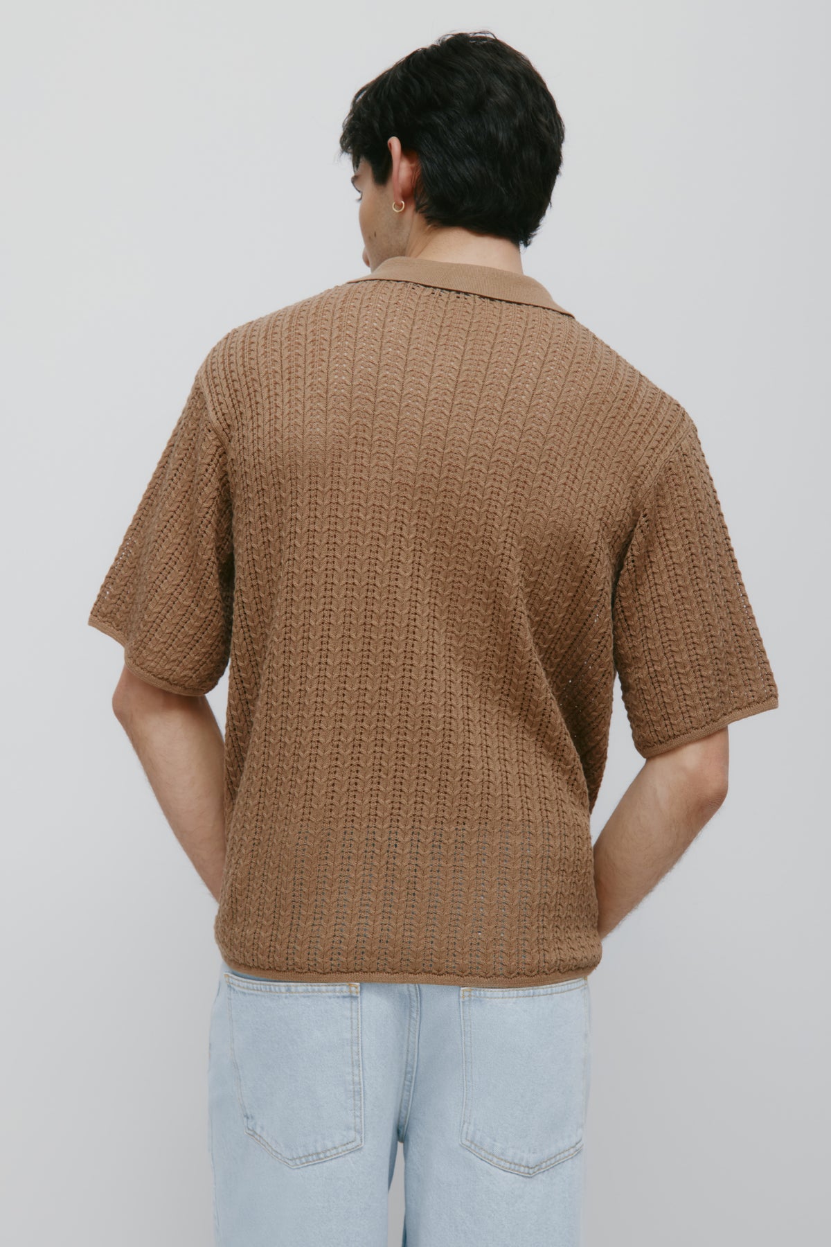 Polo à manches courtes en tricot Jadd pour homme en loutre