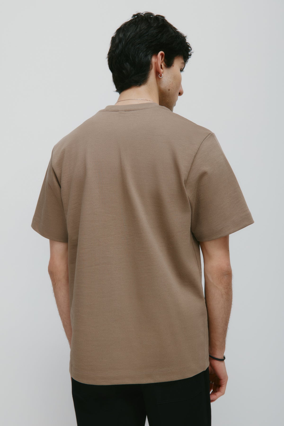 T-shirt à poche Slub pour homme en taupe