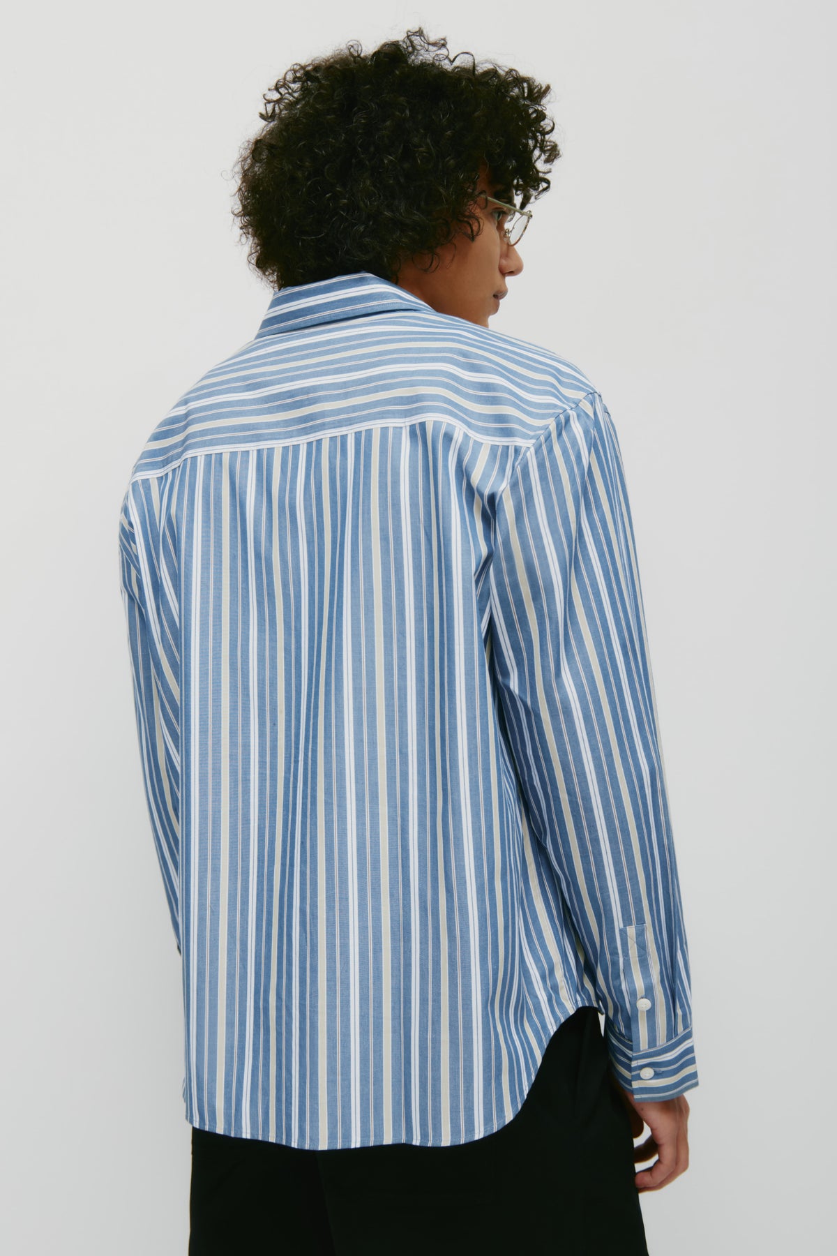 Chemise Zia pour homme en rayures indigo foncé/Yakimo/safari