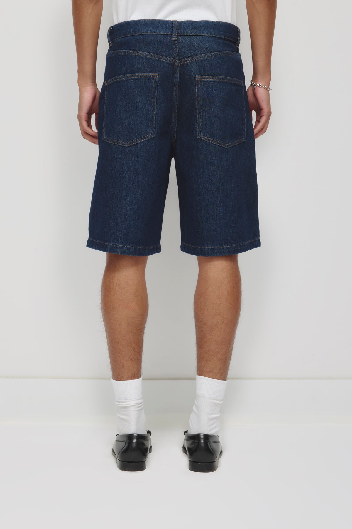 Short en jean Antifit unisexe en lavage foncé
