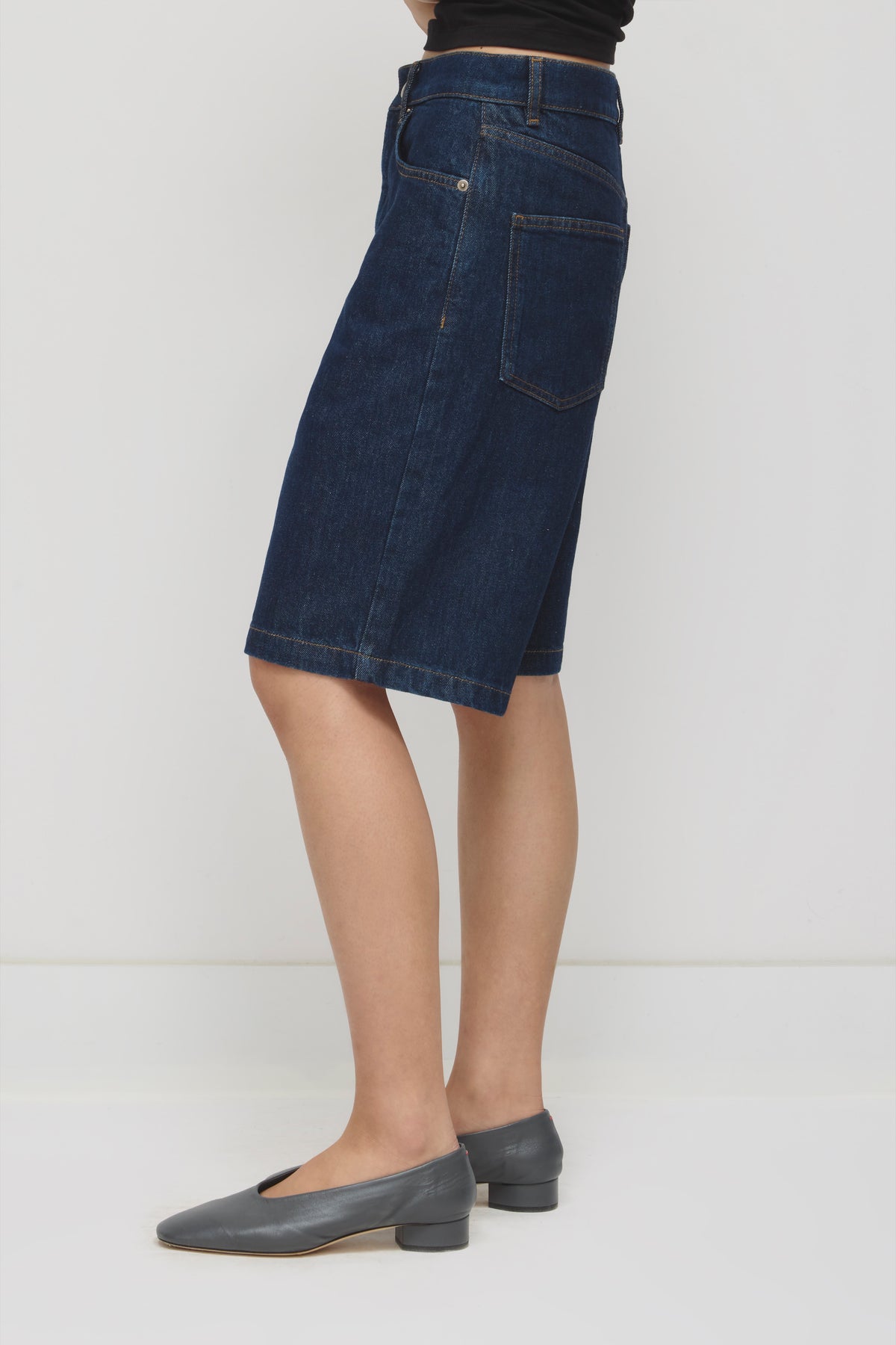 Short en jean Antifit unisexe en lavage foncé