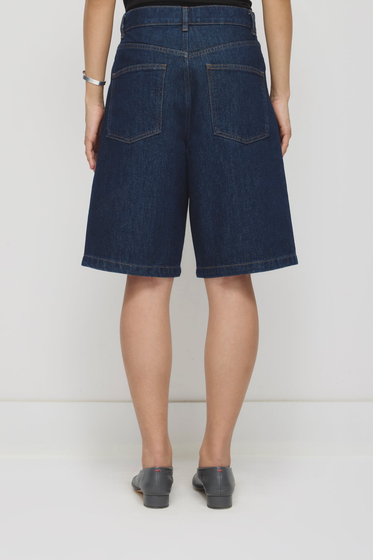 Short en jean Antifit unisexe en lavage foncé