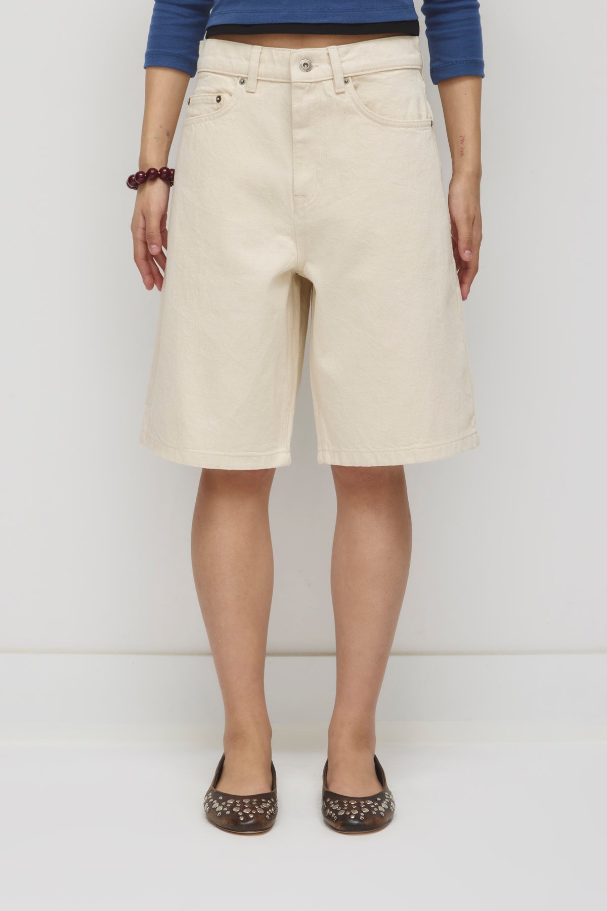 Short en denim Antifit en naturel