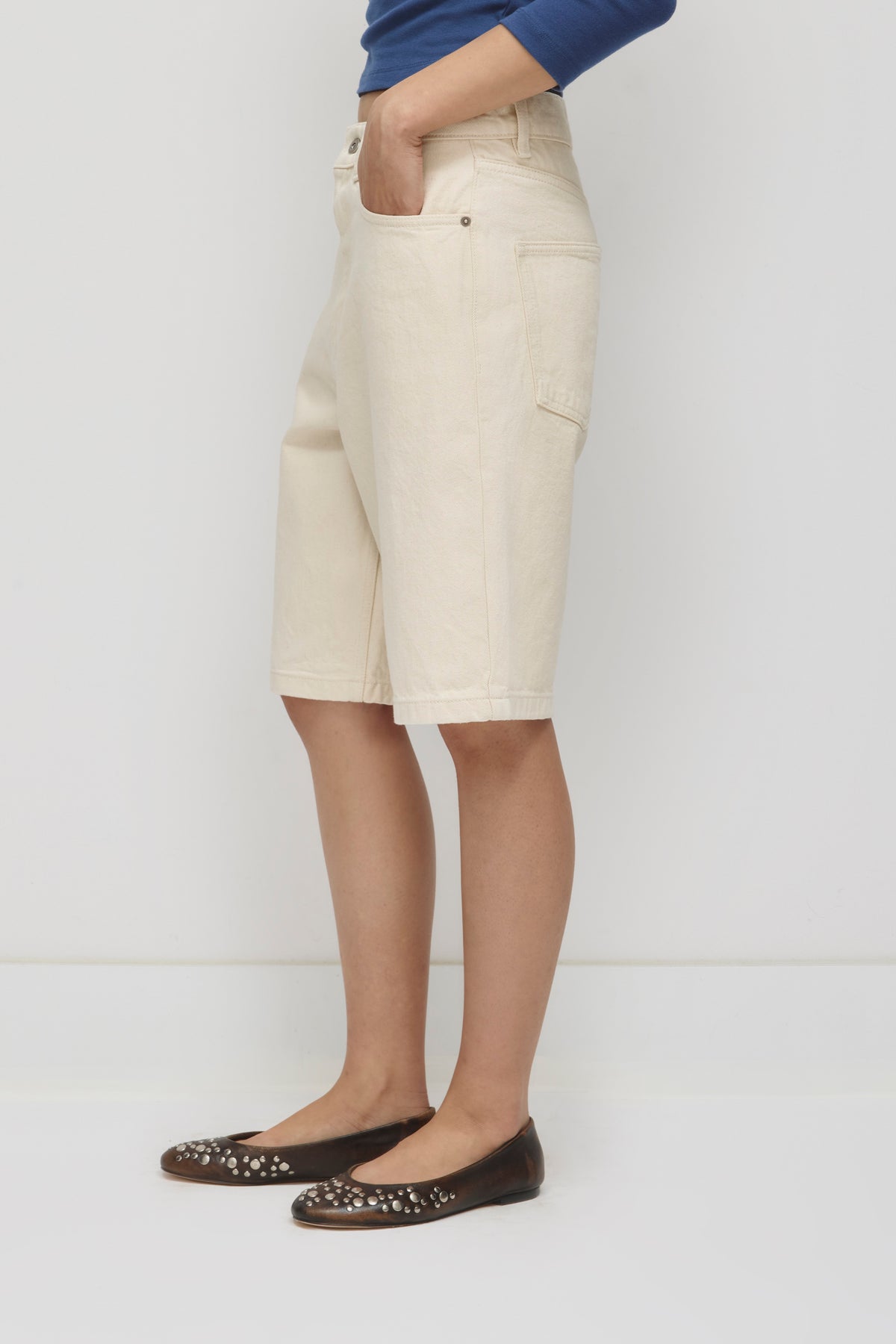 Short en denim Antifit en naturel