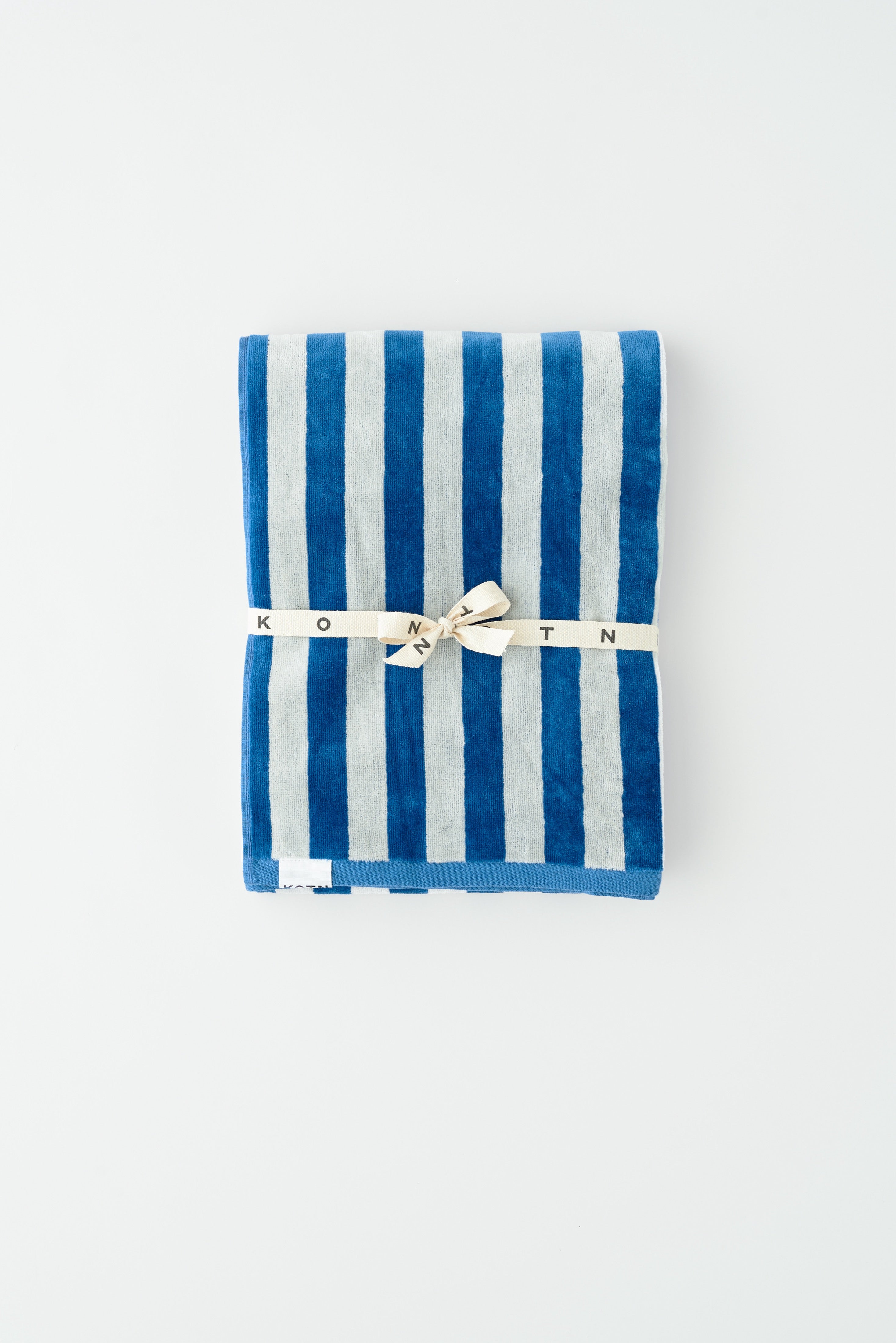 Serviette de plage en guimauve/Bleu de France