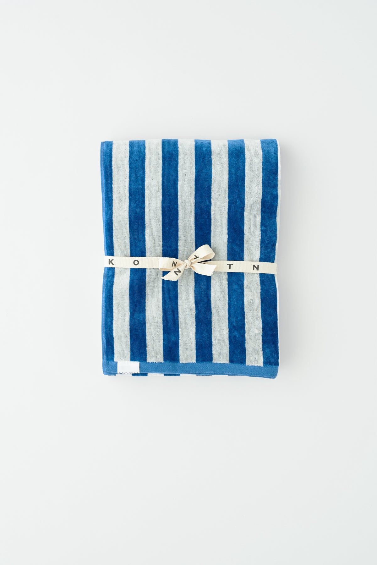Serviette de plage en guimauve/Bleu de France