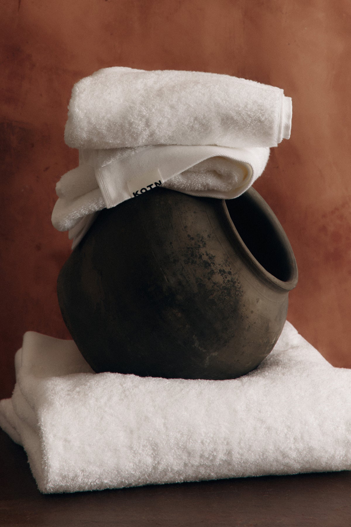 Drap de bain en coton égyptien en blanc