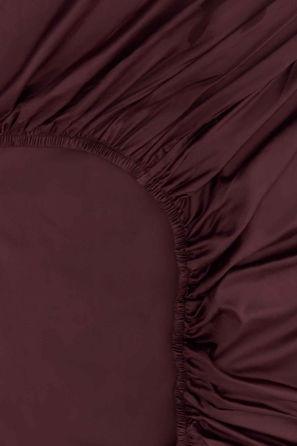 Ensemble drap-housse et taie d'oreiller en prune chocolat
