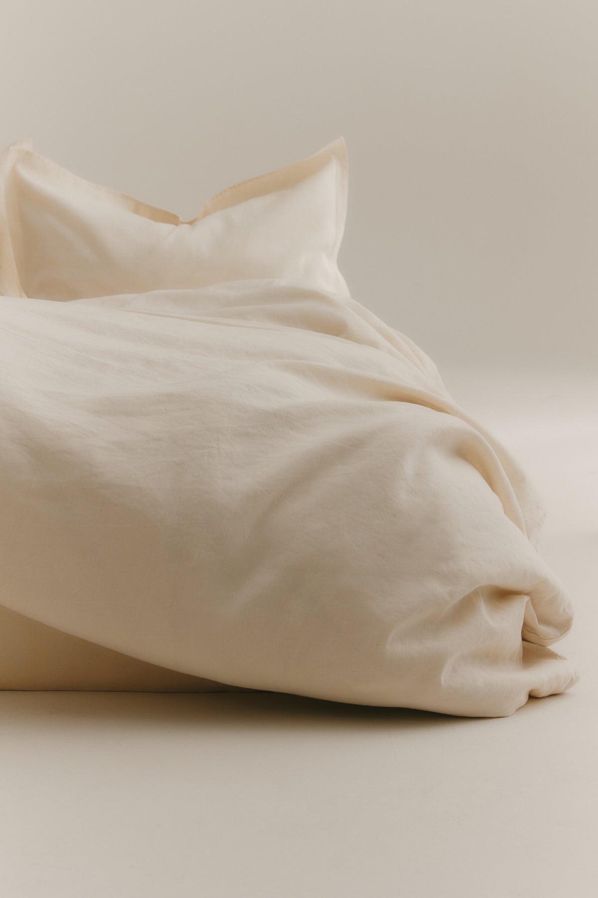 Ensemble housse de couette et taie d'oreiller en lin naturel