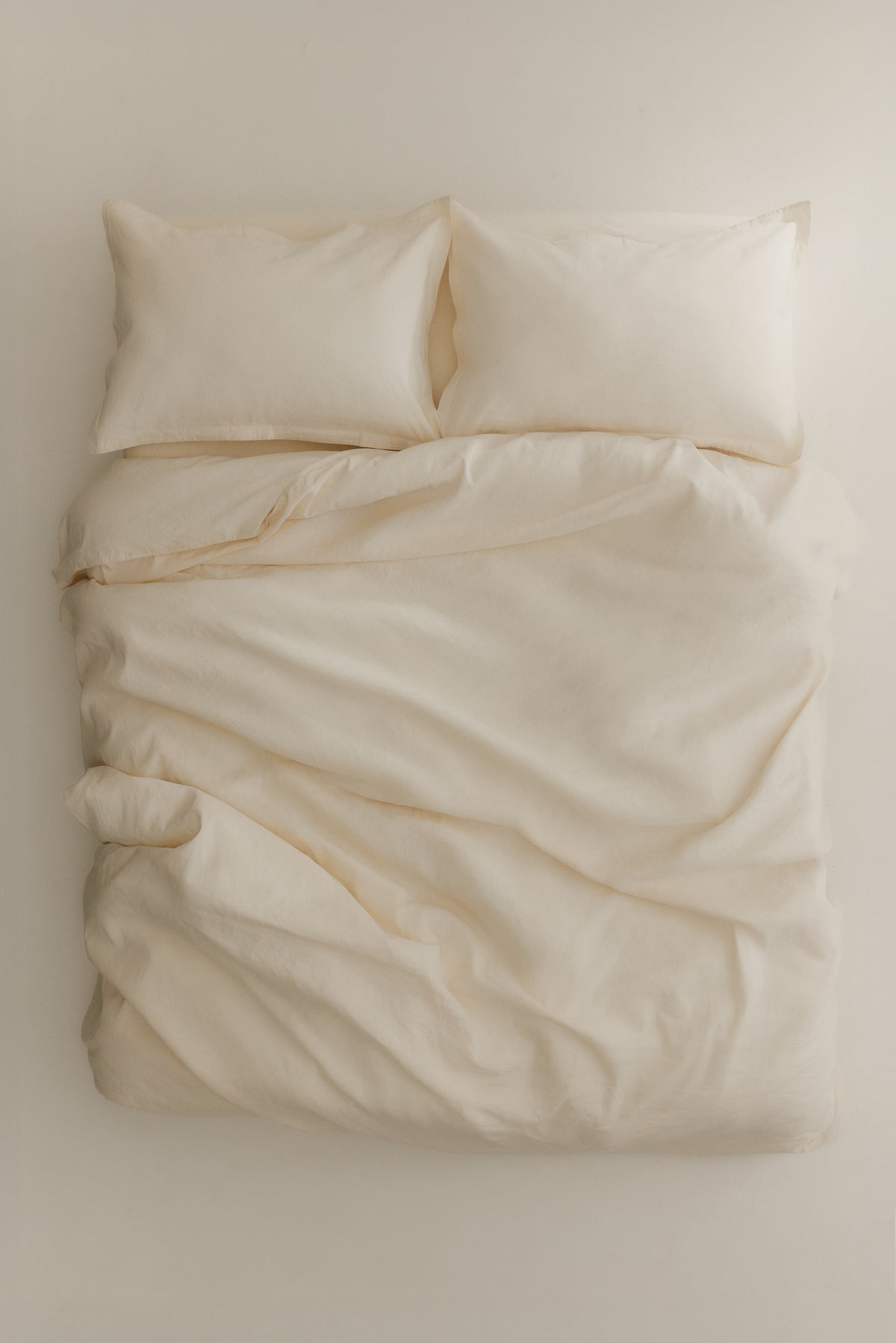 Ensemble housse de couette et taie d'oreiller en lin naturel