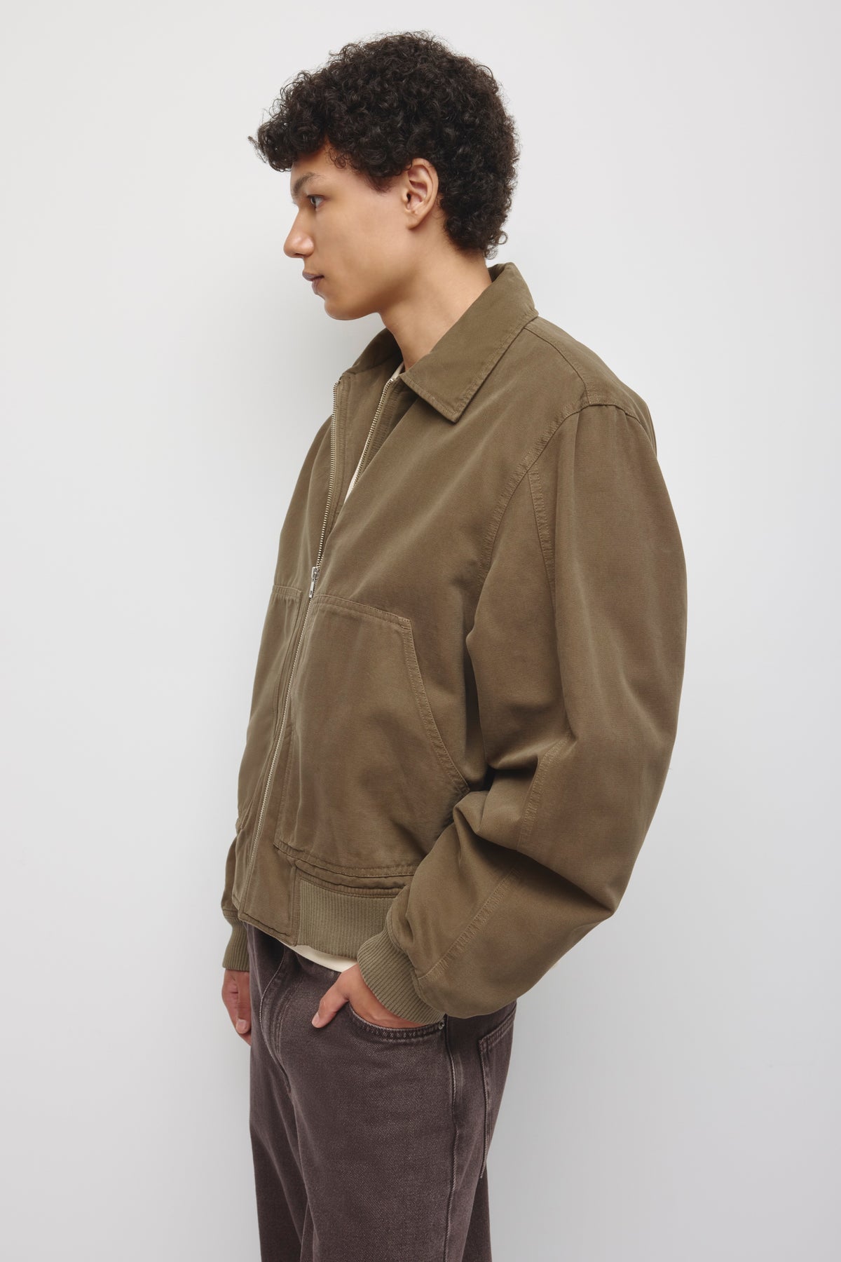 Blouson aviateur A-2 pour homme en vert prairie