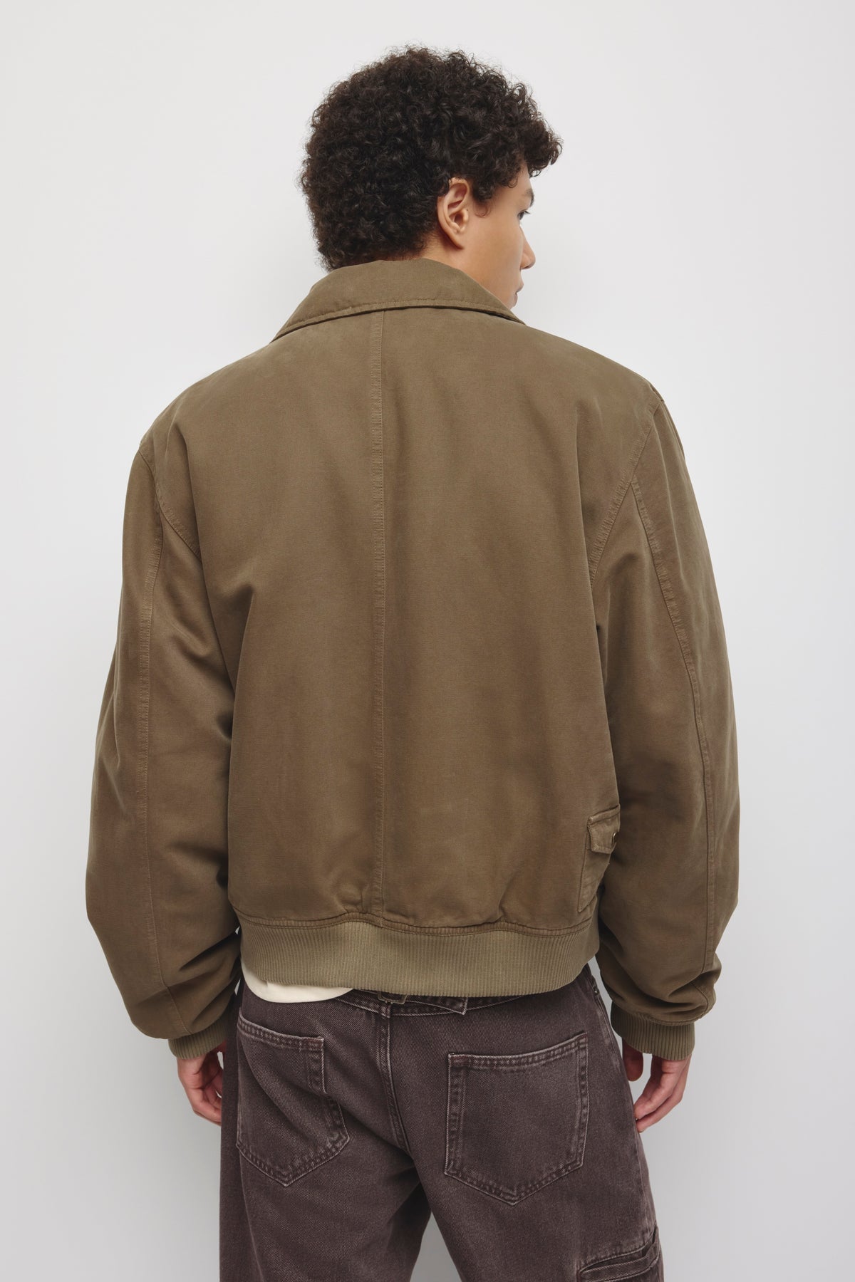 Blouson aviateur A-2 pour homme en vert prairie
