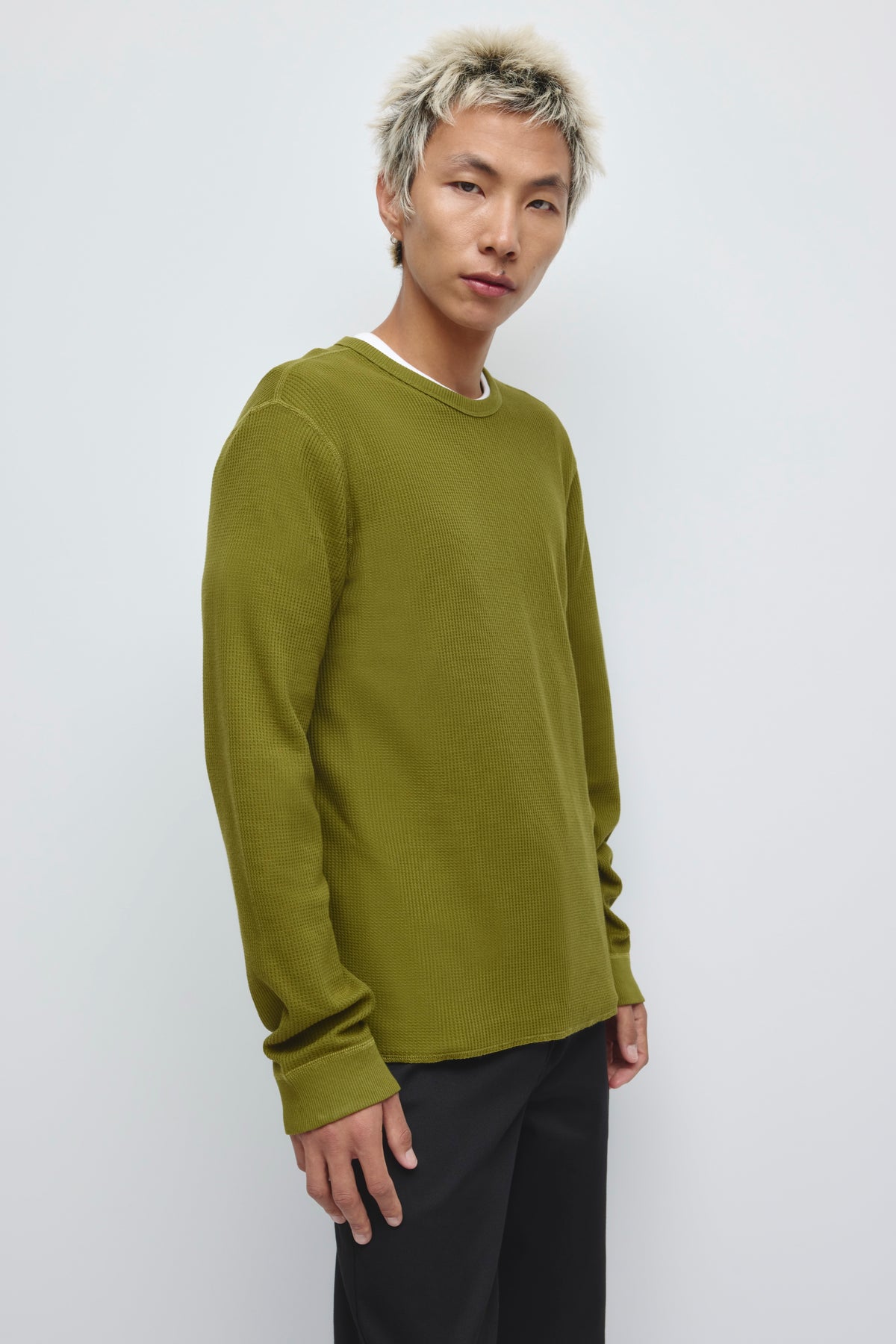 Men's Atlas Waffle Longsleeve in Cardamom