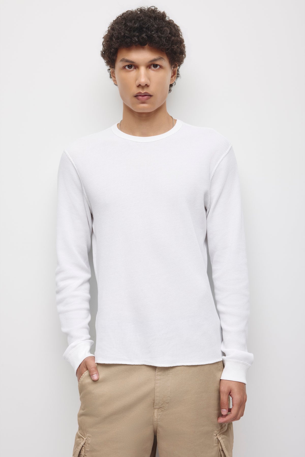 T-shirt à manches longues Atlas Crew pour hommes en blanc