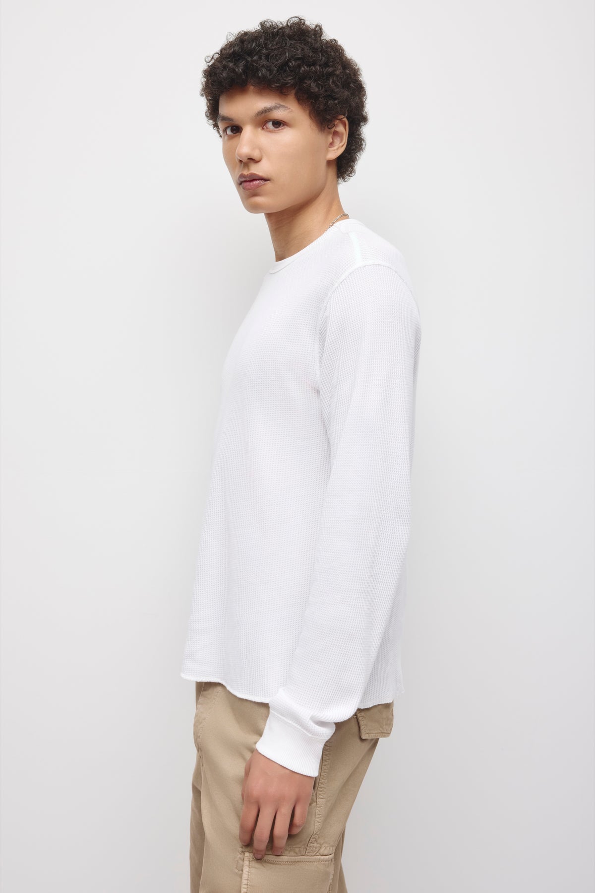 T-shirt à manches longues Atlas Crew pour hommes en blanc