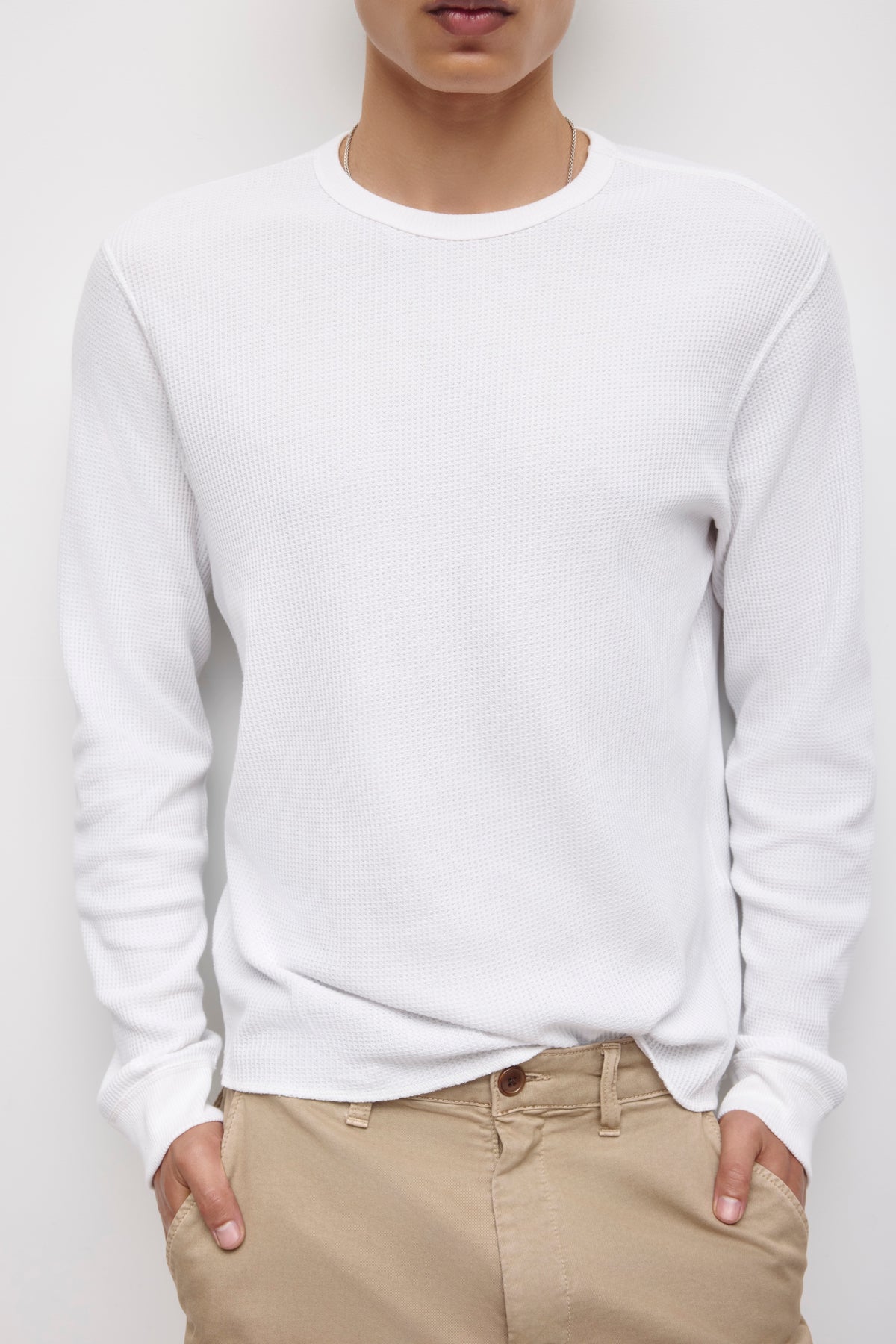 T-shirt à manches longues Atlas Crew pour hommes en blanc