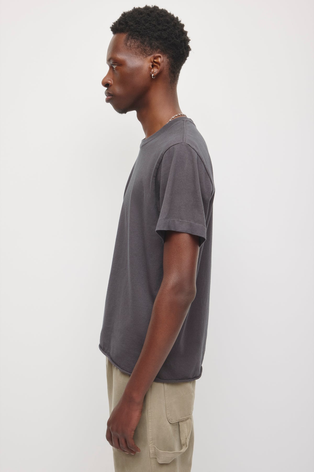 Men's Band Tee in Almost Black