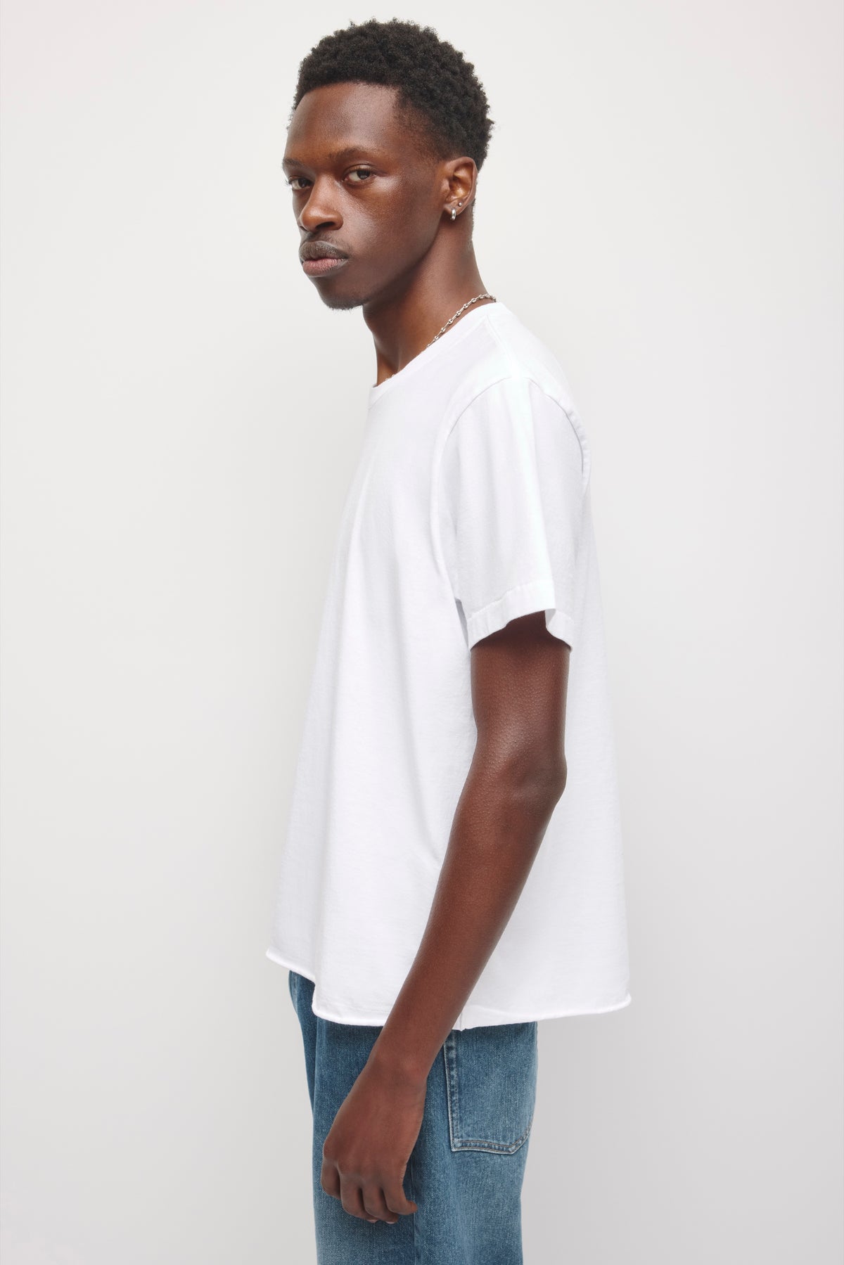Men's Band Tee in White