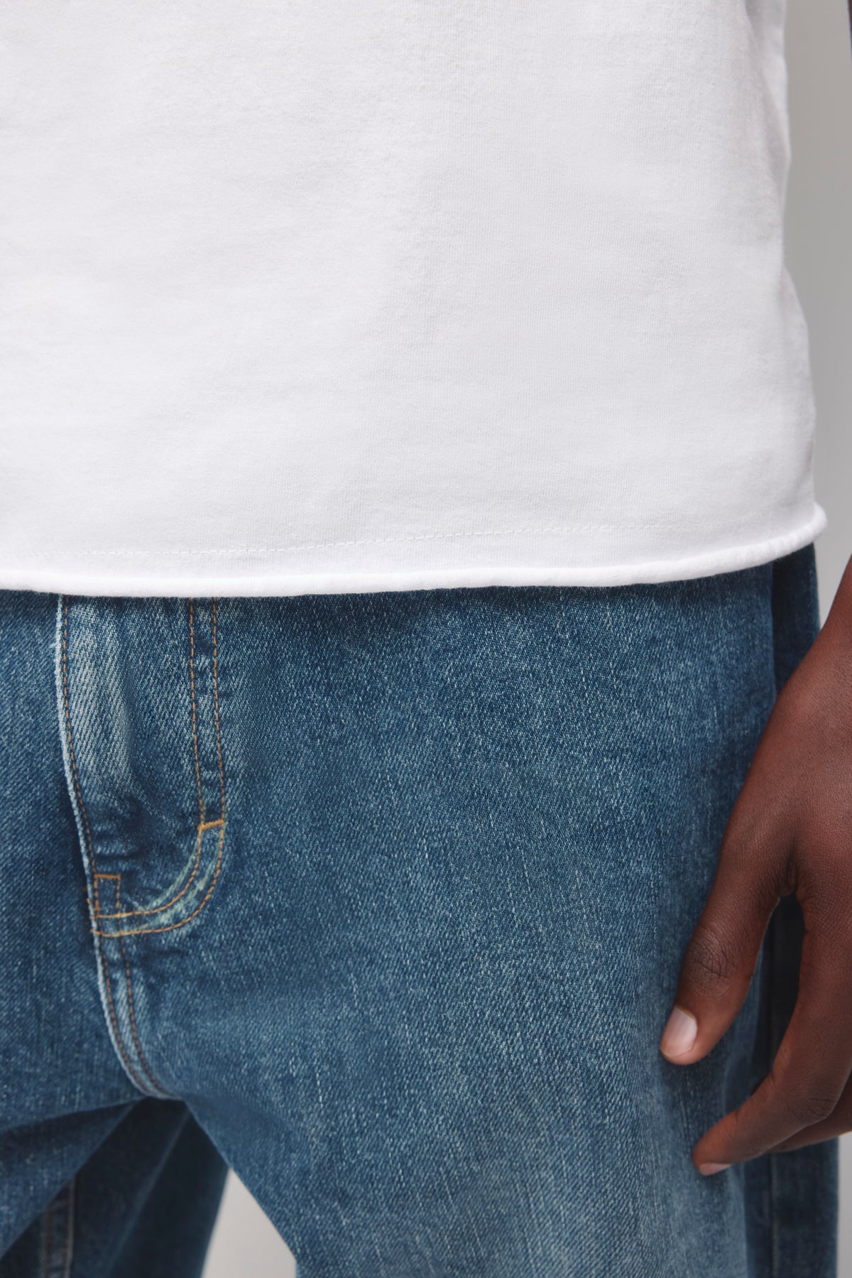Men's Band Tee in White