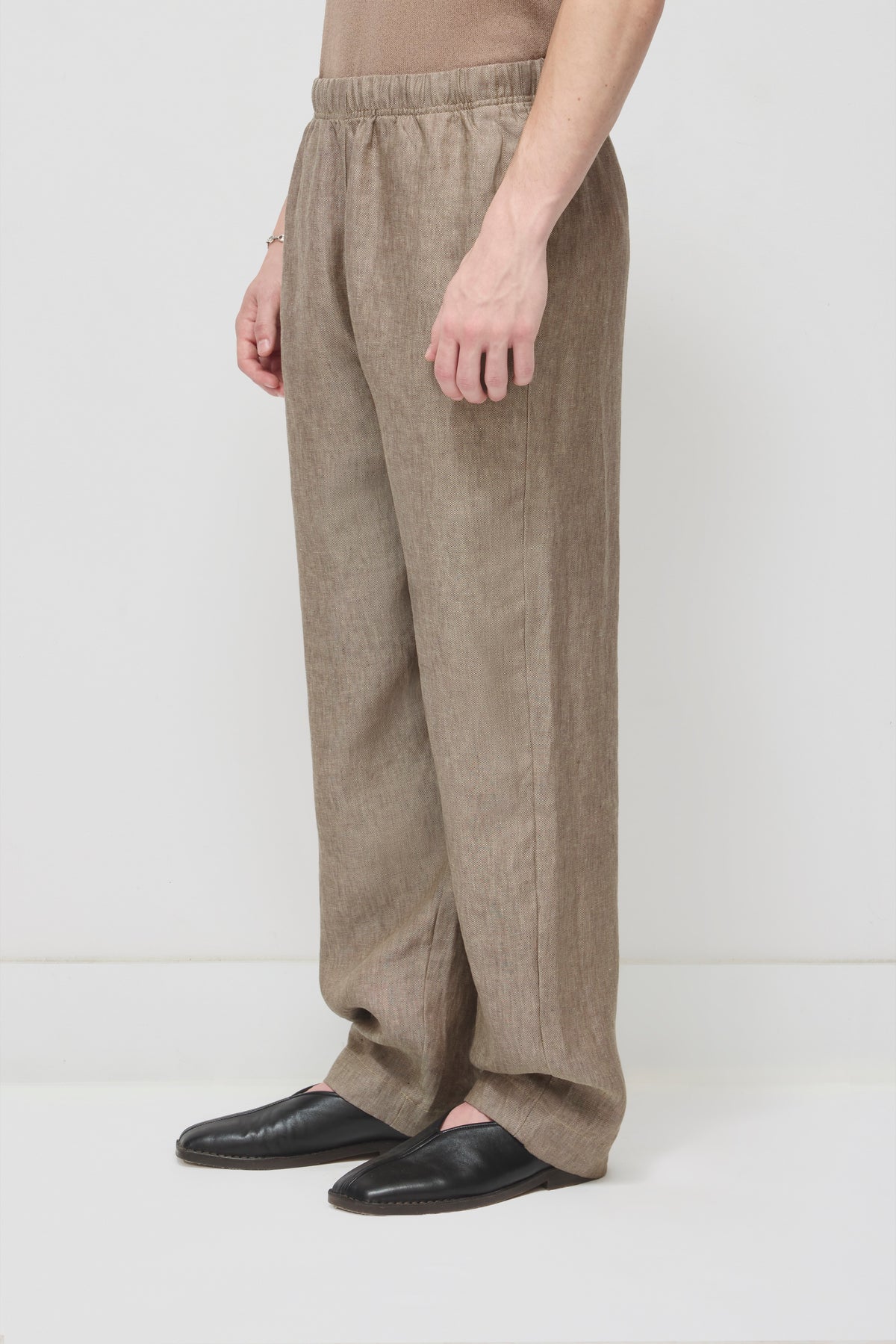 Pantalon de lin Cairo pour hommes en taupe