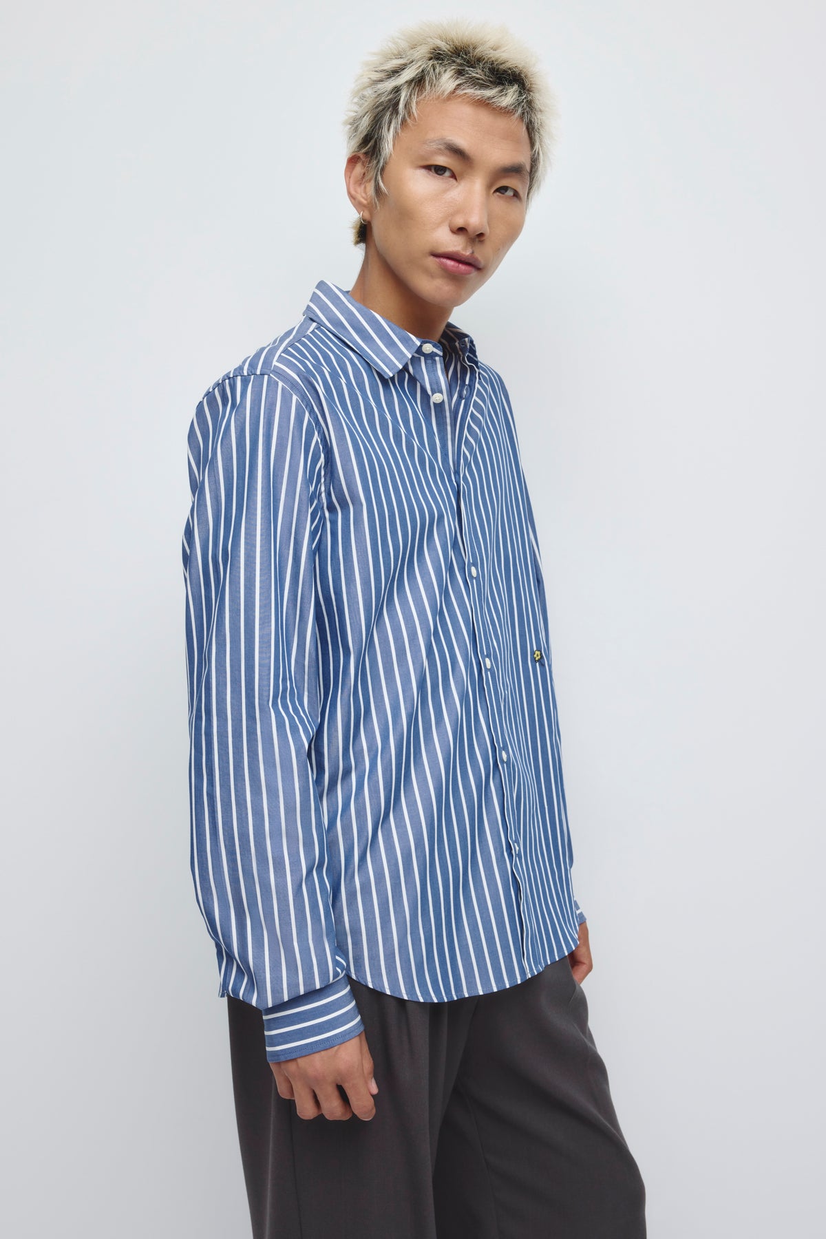 Men's Classic Stripe Shirt in Navy Stripe