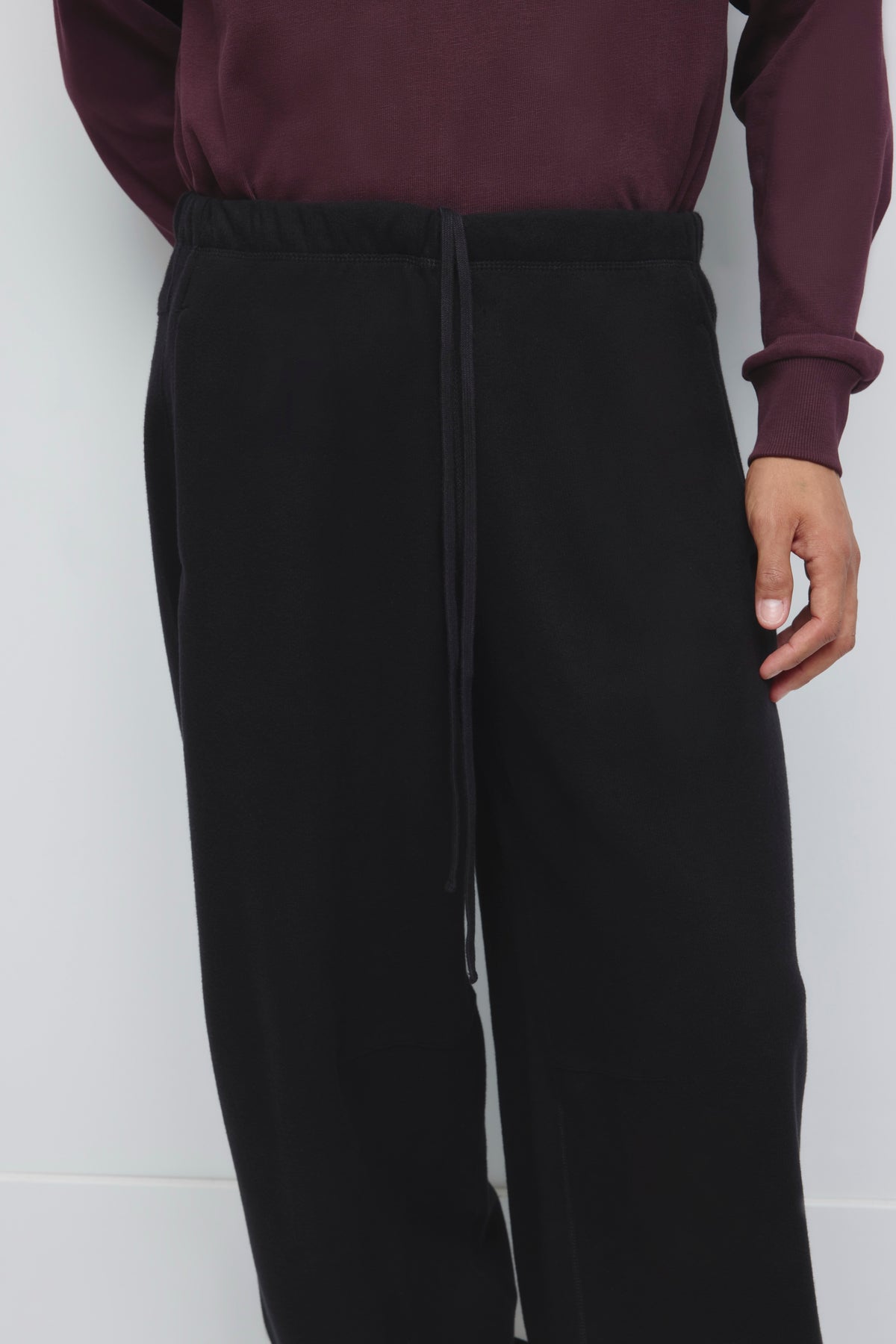 Pantalon douillet pour hommes en noir