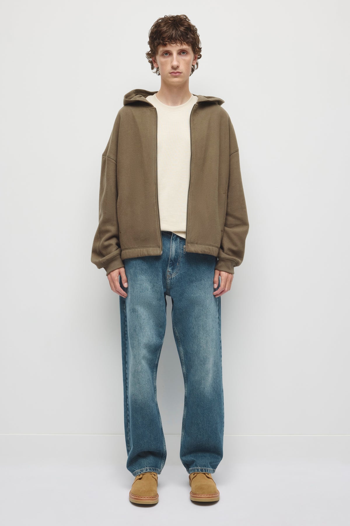 Sweat à capuche zippé confortable pour hommes en truffe