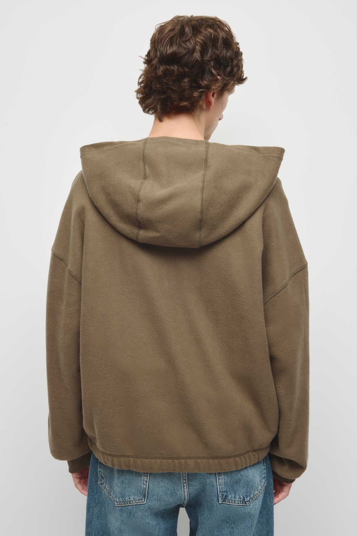 Sweat à capuche zippé confortable pour hommes en truffe