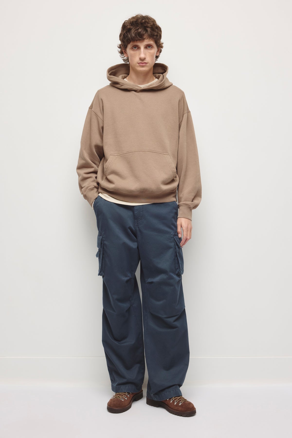 Men's Essential Hoodie  in Taupe