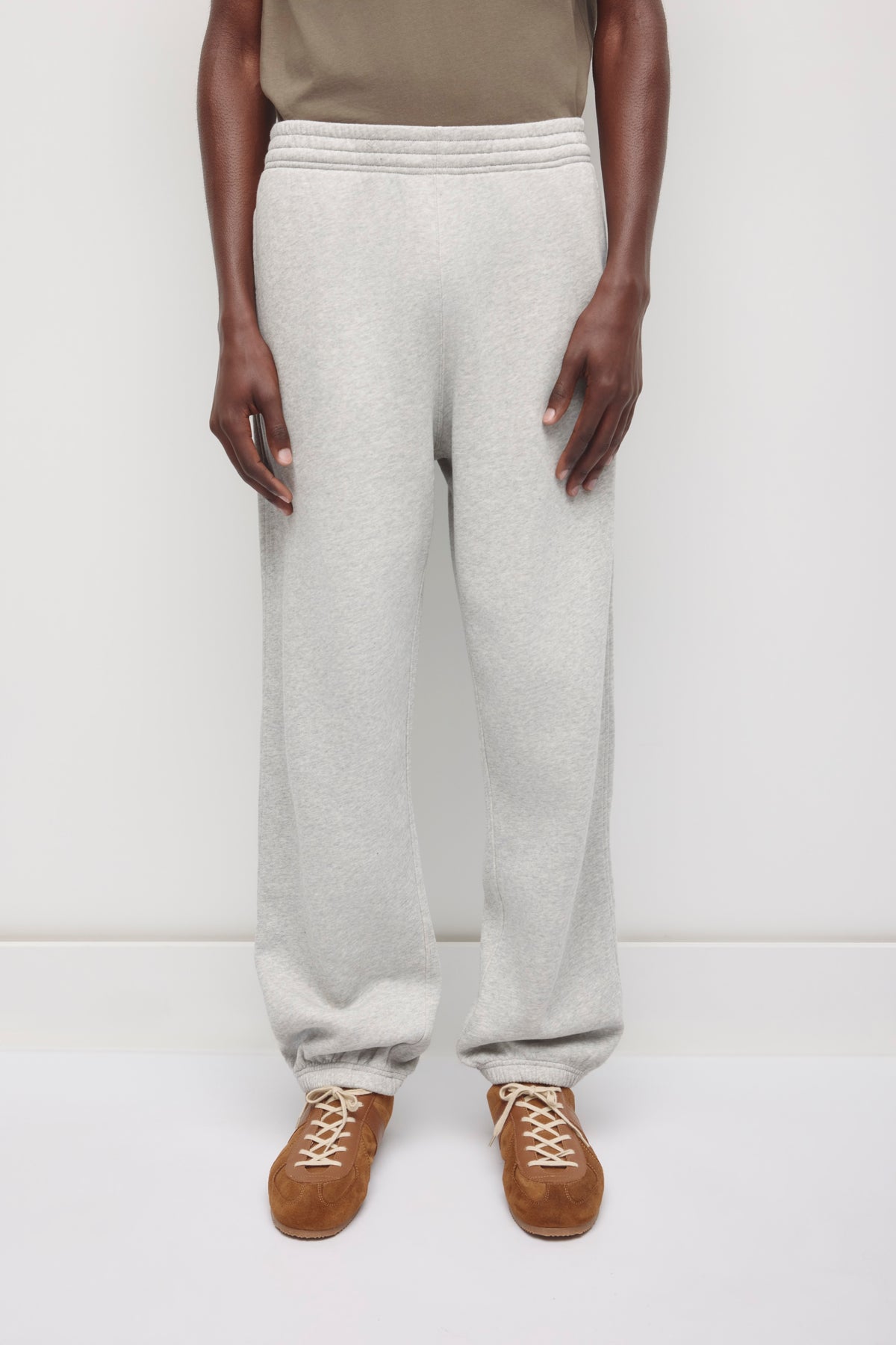 Pantalon de survêtement essentiel pour hommes en gris chiné