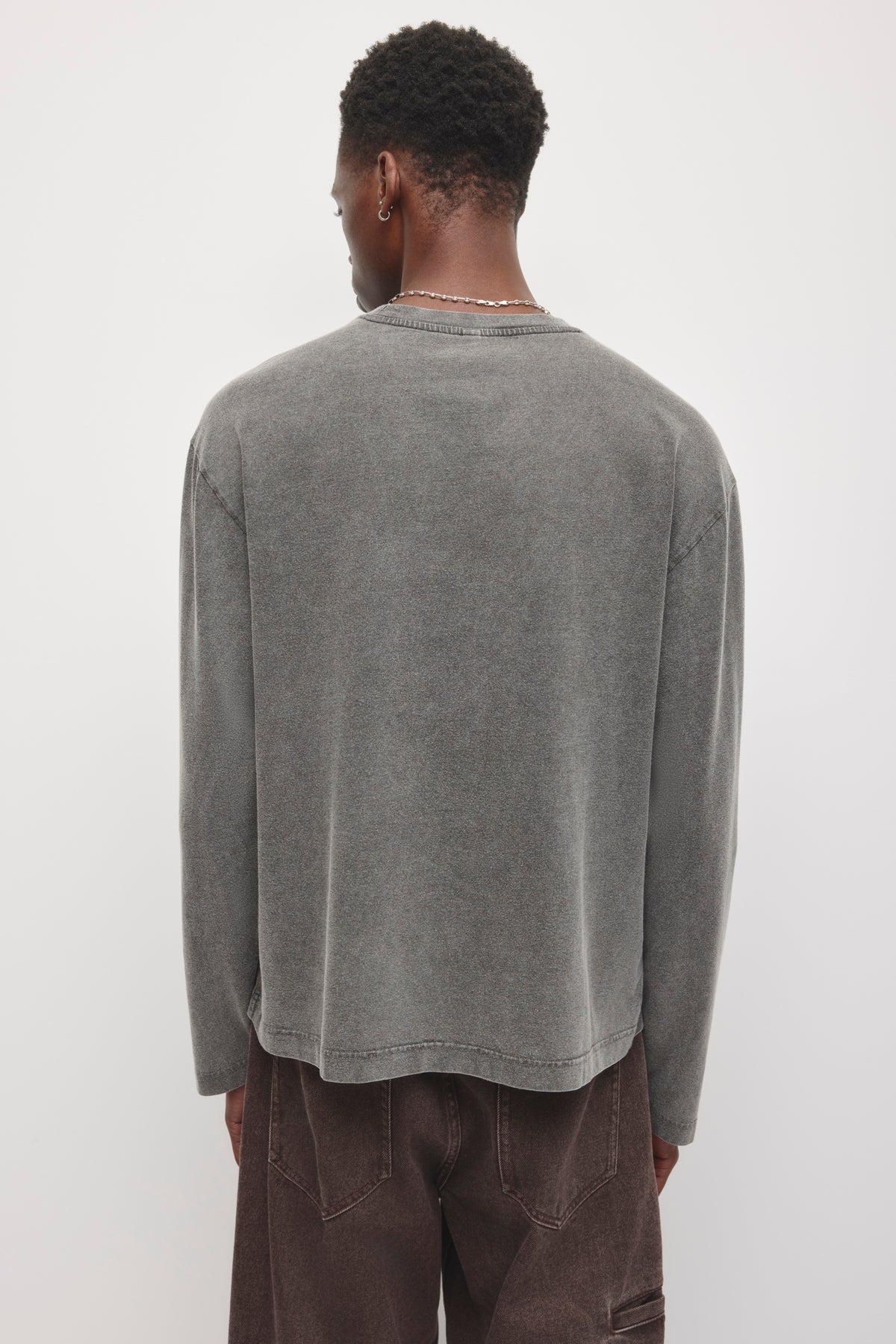 Men's Fade Out Longsleeve in Almost Black