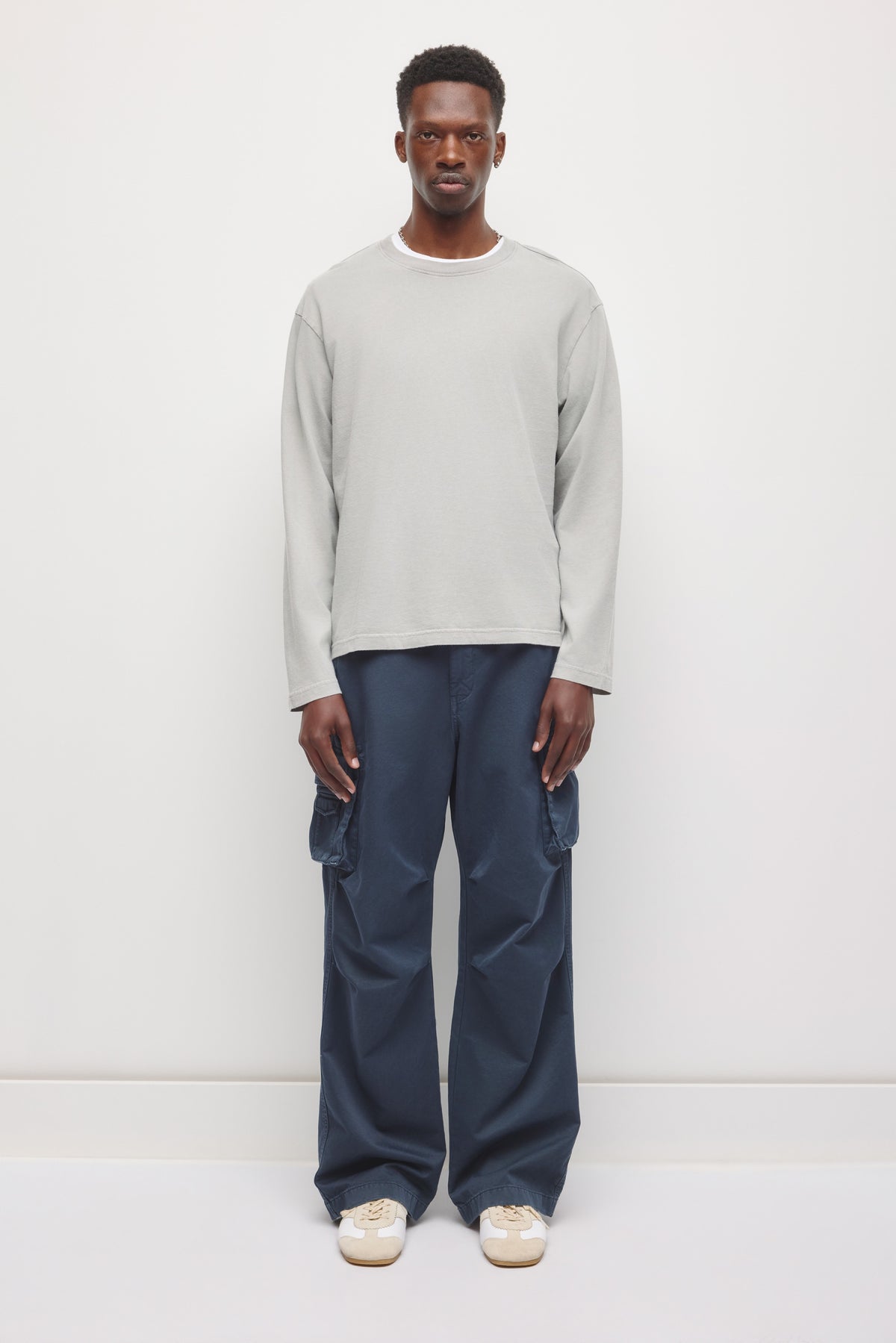 Men's Fade Out Longsleeve in Pebble