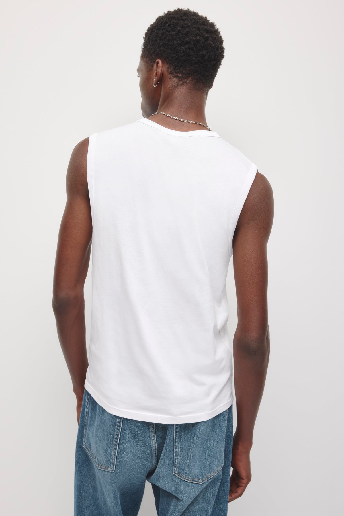 Débardeur ajusté pour homme en blanc