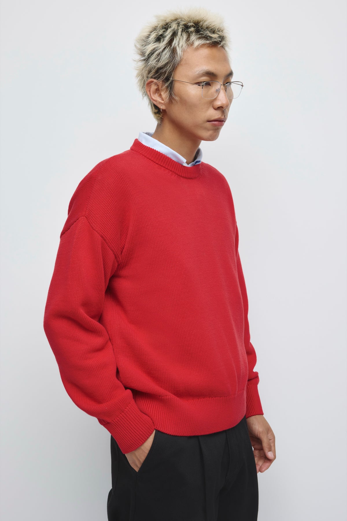 Pull Hamatah pour hommes en rouge cerise