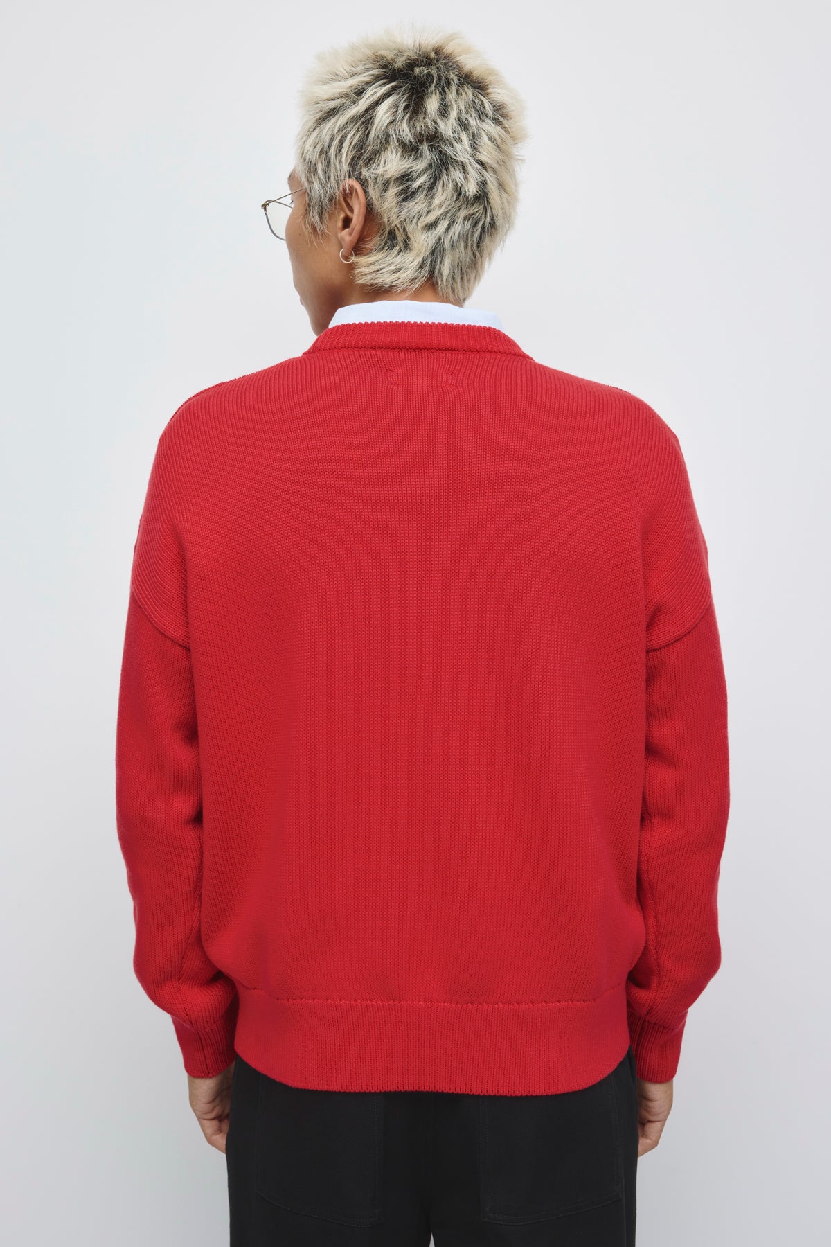 Pull Hamatah pour hommes en rouge cerise