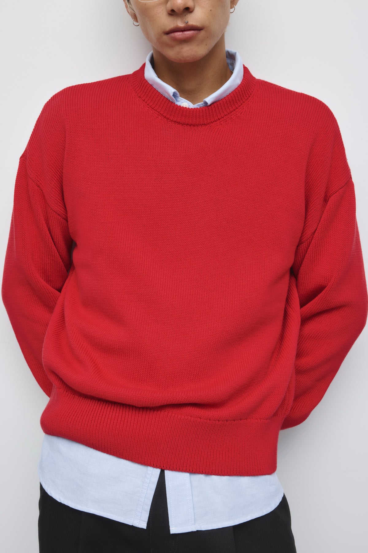 Pull Hamatah pour hommes en rouge cerise