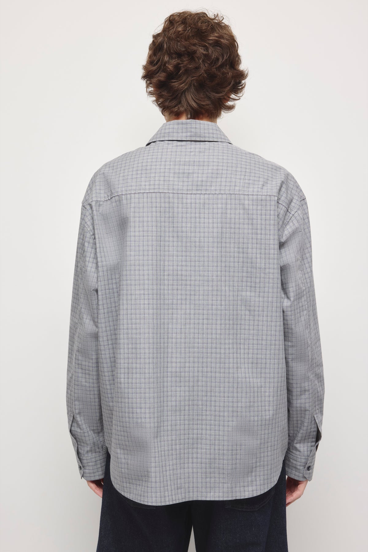 Chemise Haydar pour homme à carreaux gris/lavande cendrée