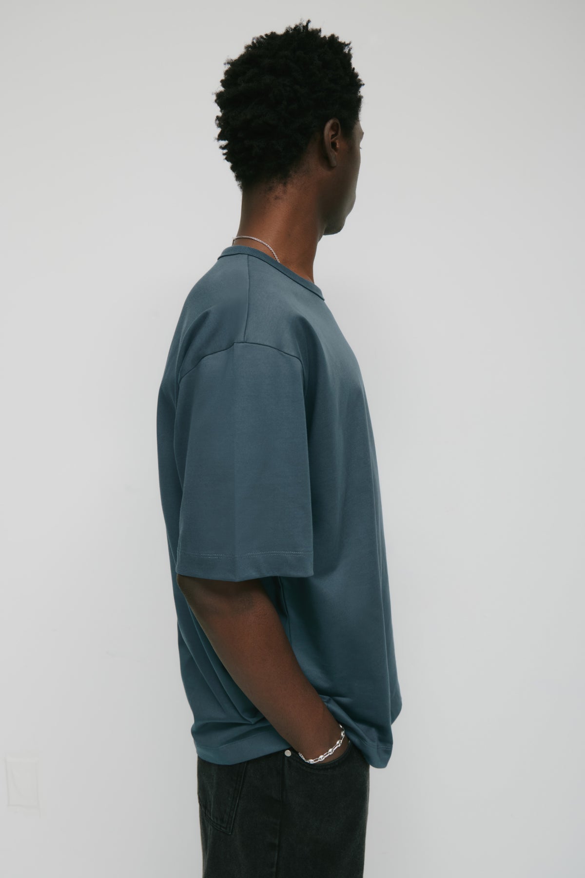 T-shirt à col rond pour homme en dark Slate