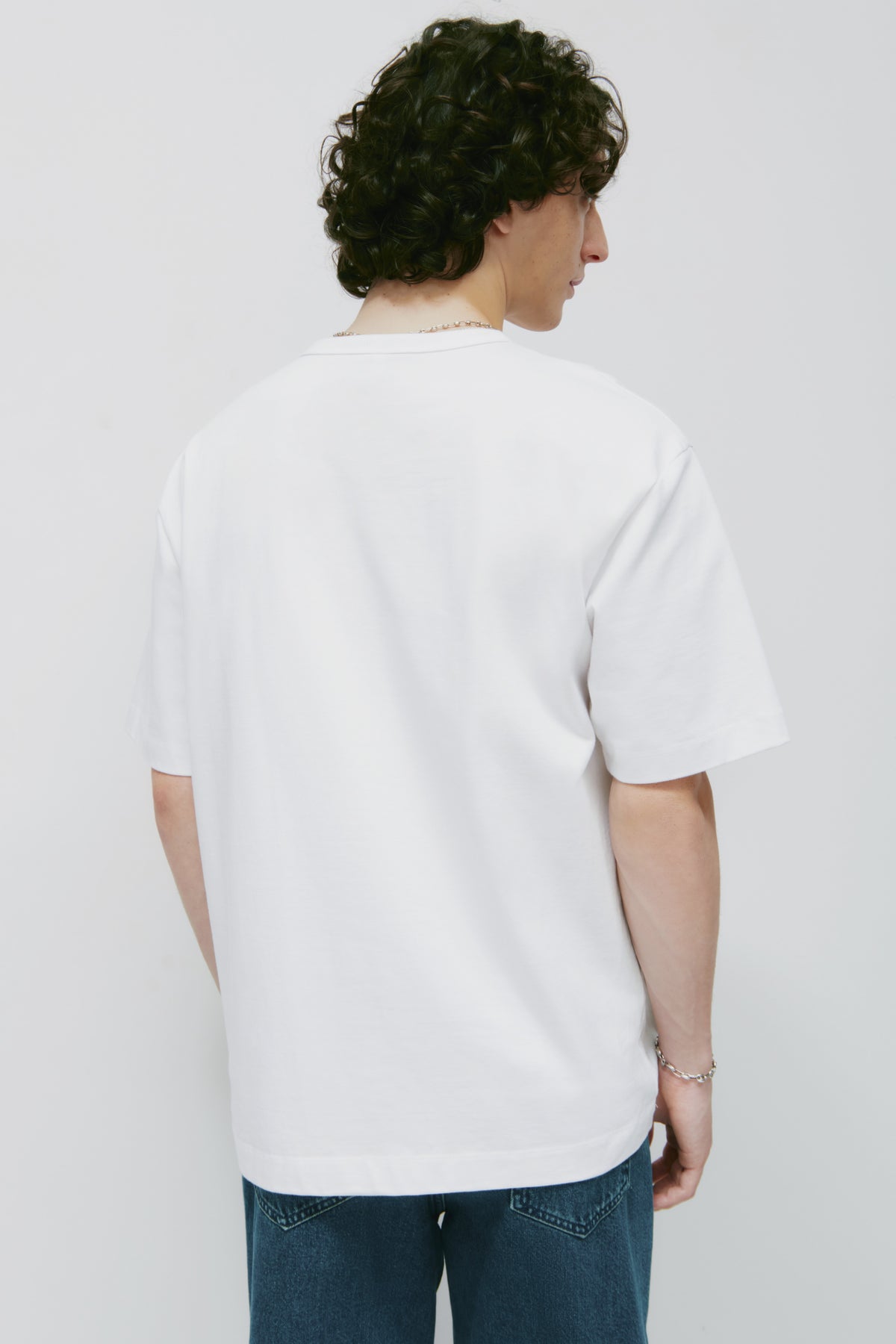 Pull épais Box Crew pour hommes en blanc