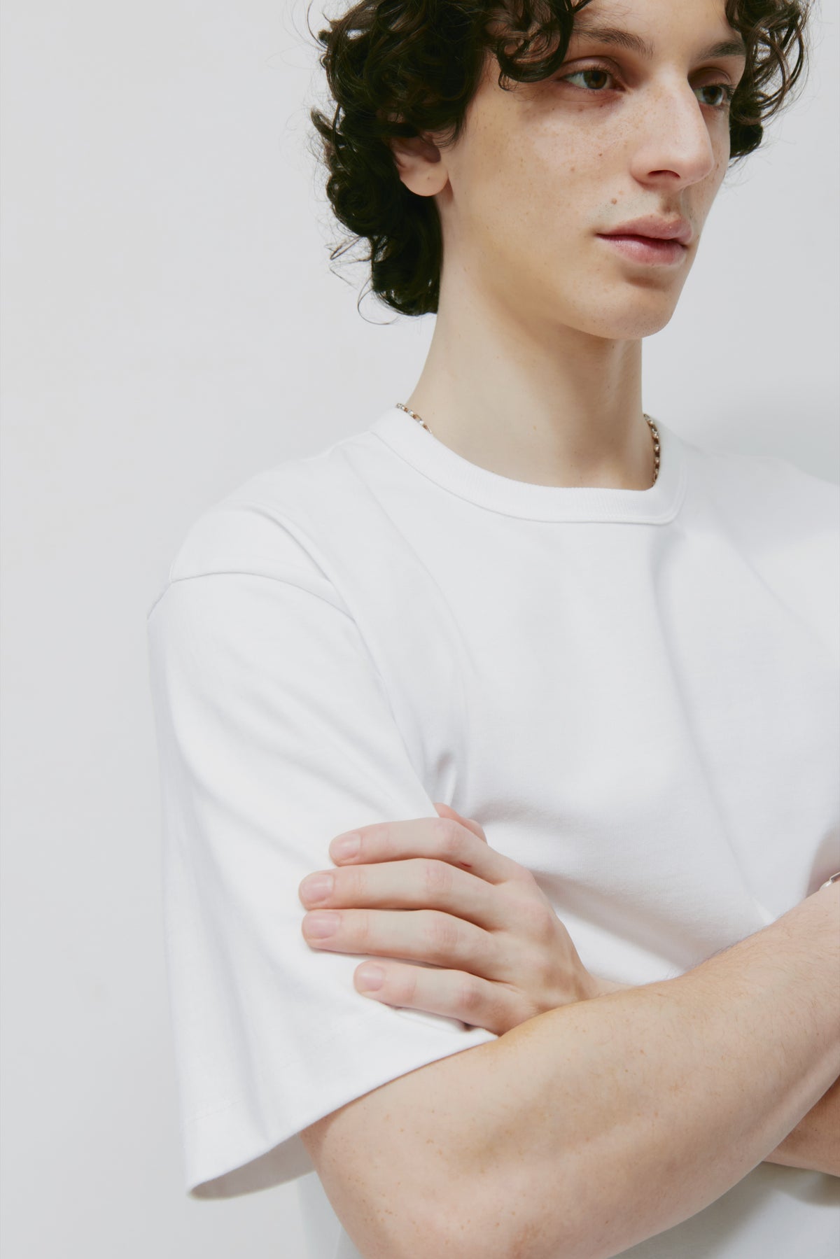 Pull épais Box Crew pour hommes en blanc