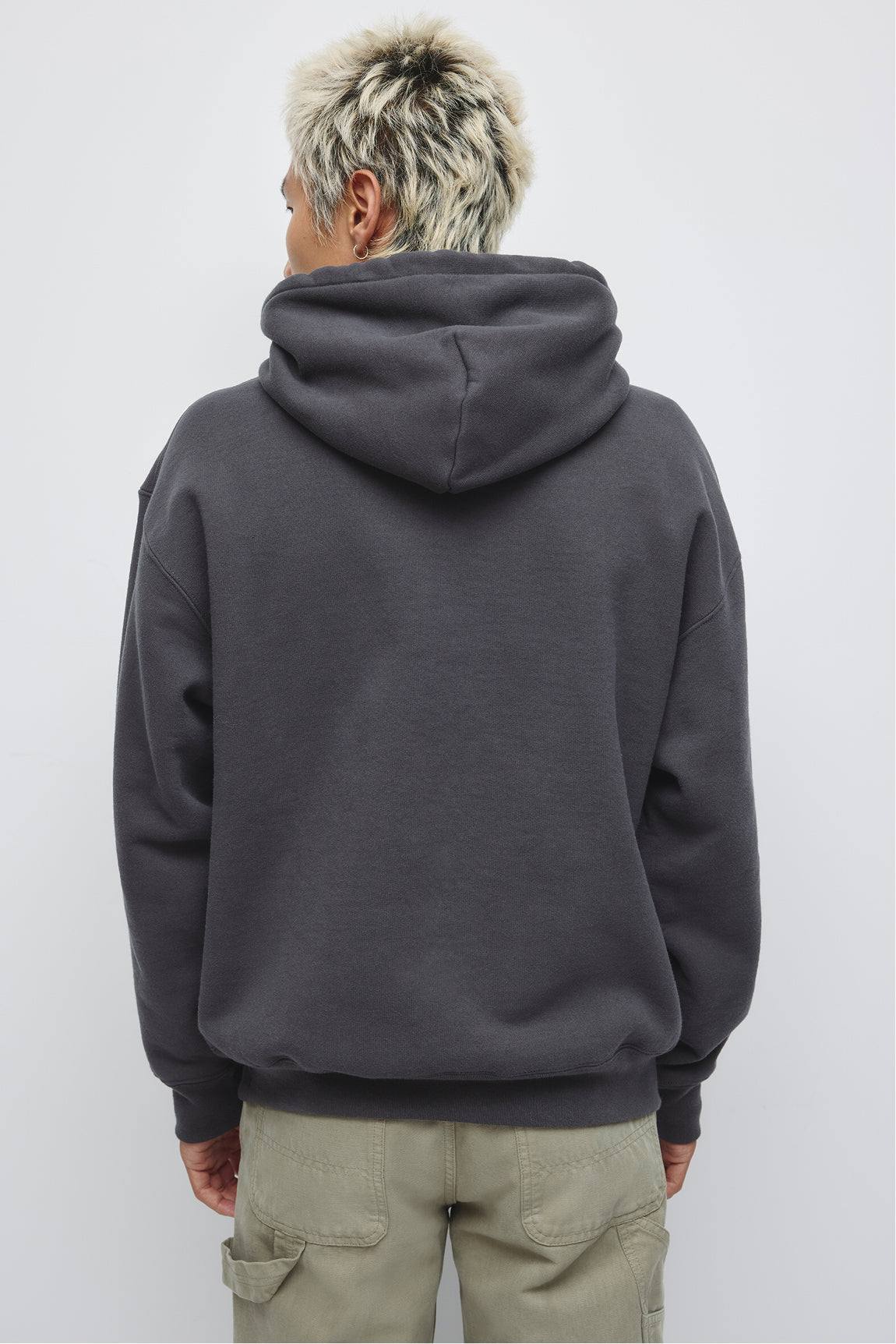 Sweat à capuche épais pour homme en presque noir