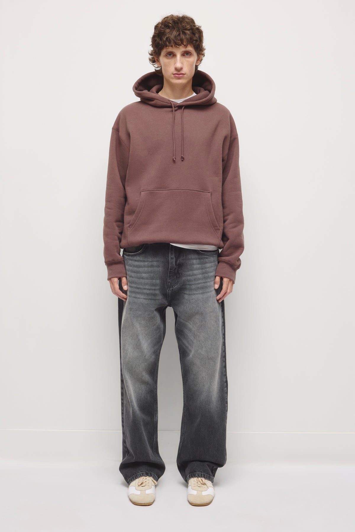 Sweat à capuche épais pour homme en graine de café