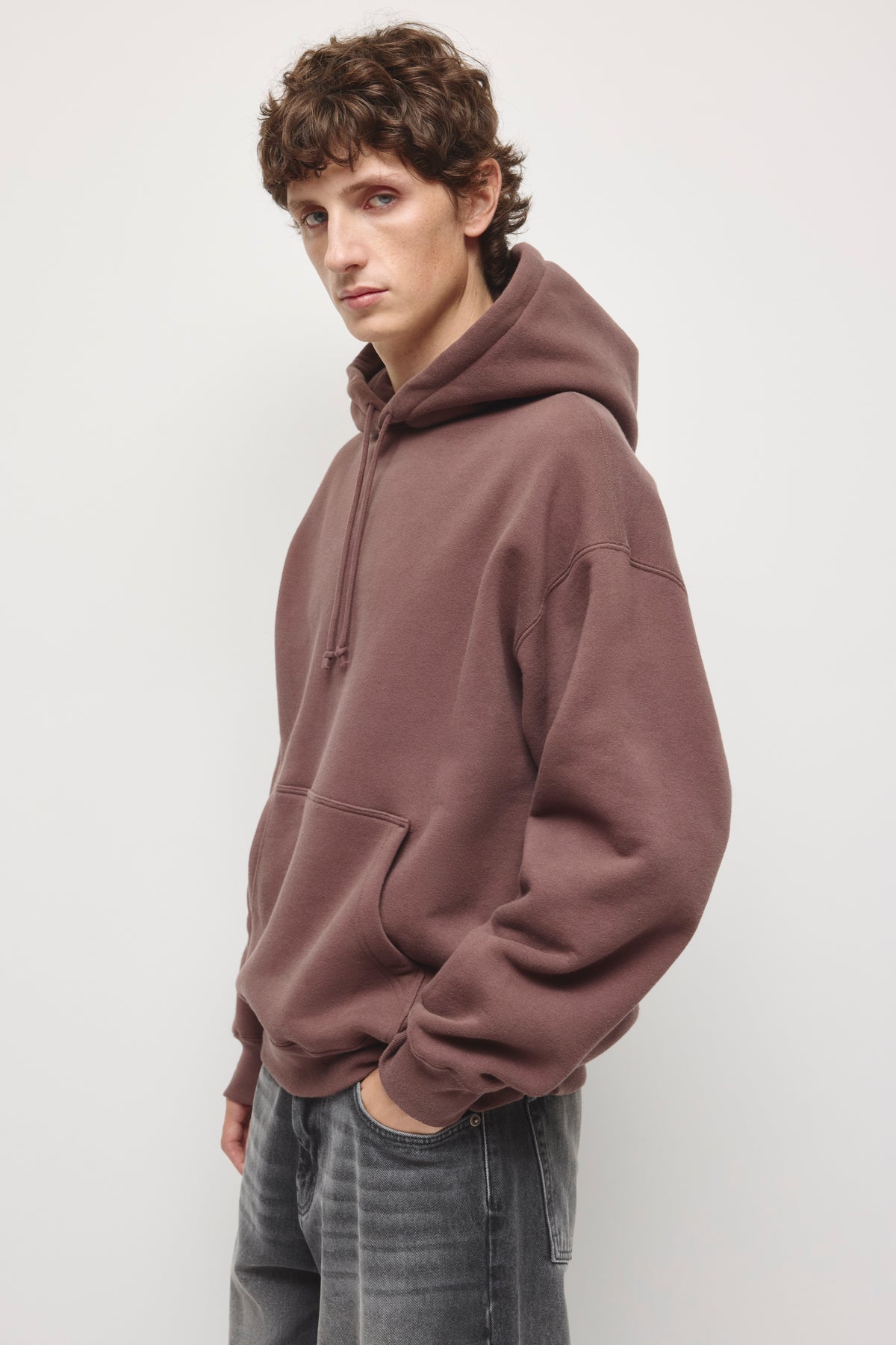 Sweat à capuche épais pour homme en graine de café