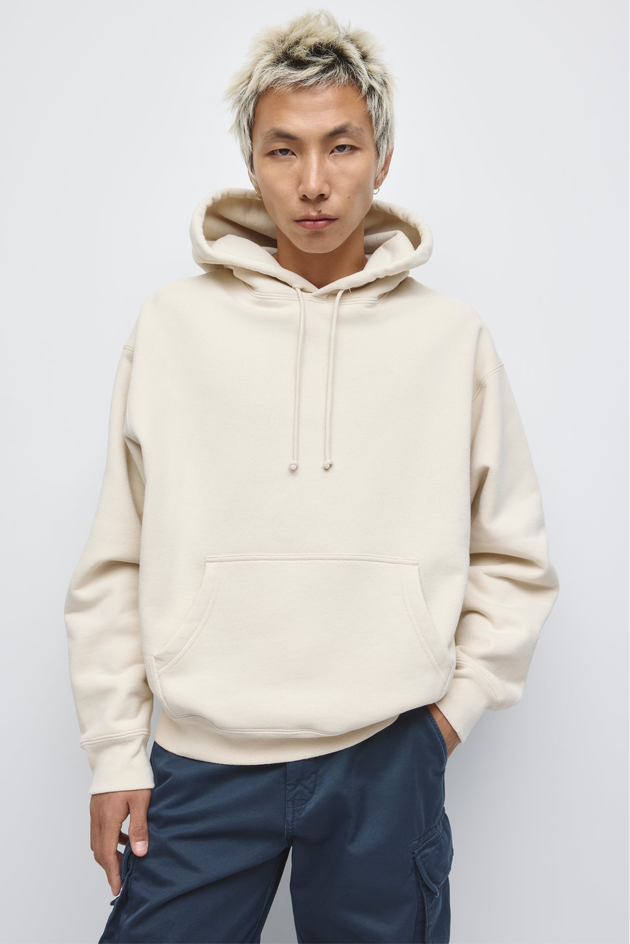 Men's Heavyweight Hoodie in Cream
