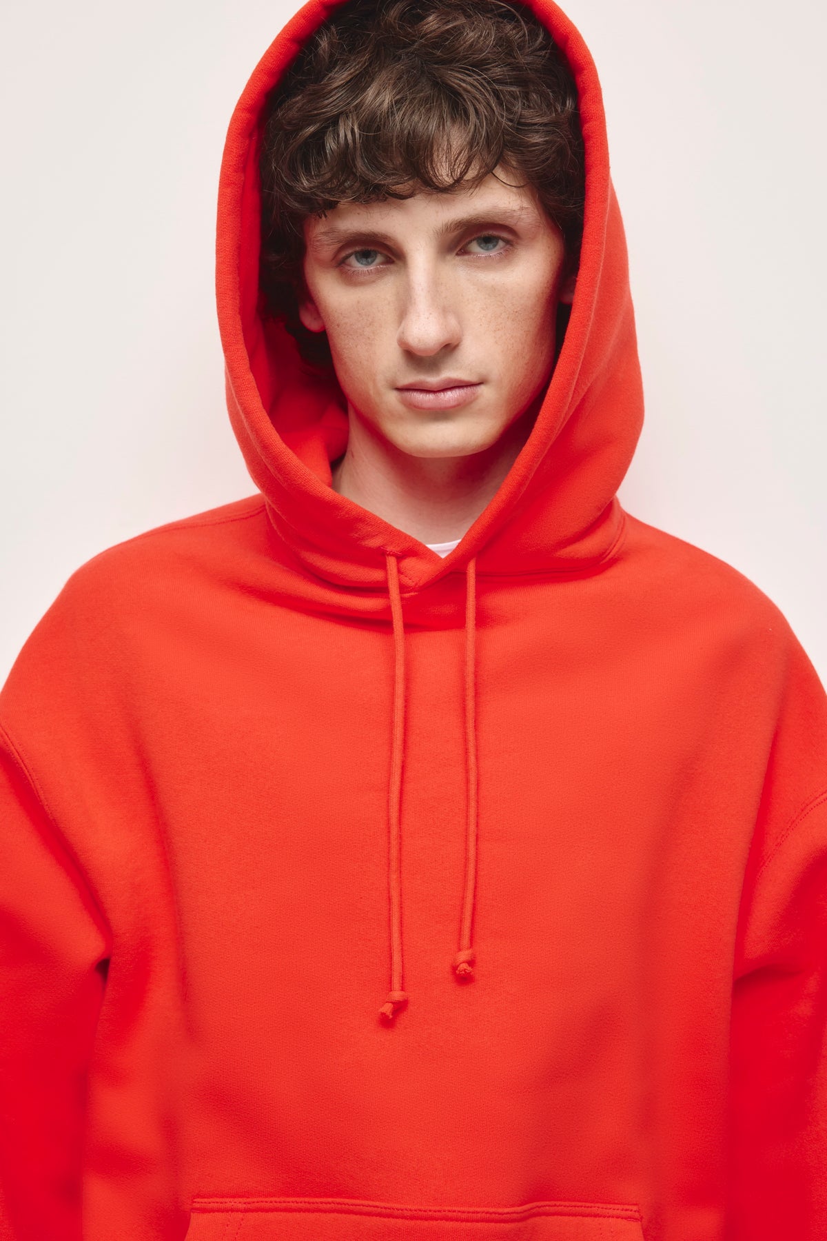Men's Heavyweight Hoodie in Fiery Red