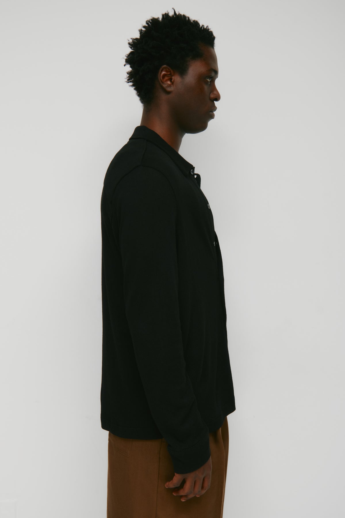 Chemise en jersey Luxor pour hommes en noir