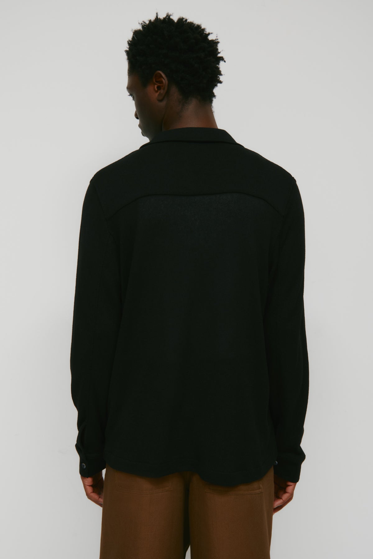 Chemise en jersey Luxor pour hommes en noir