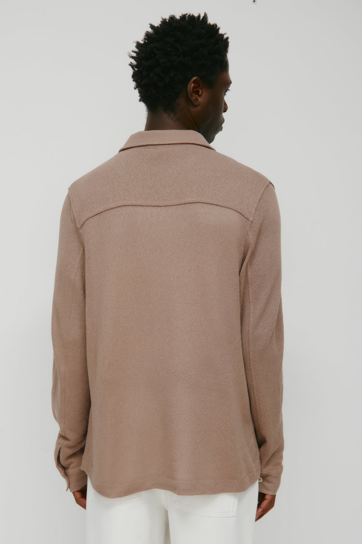 Chemise en jersey Luxor pour hommes en taupe