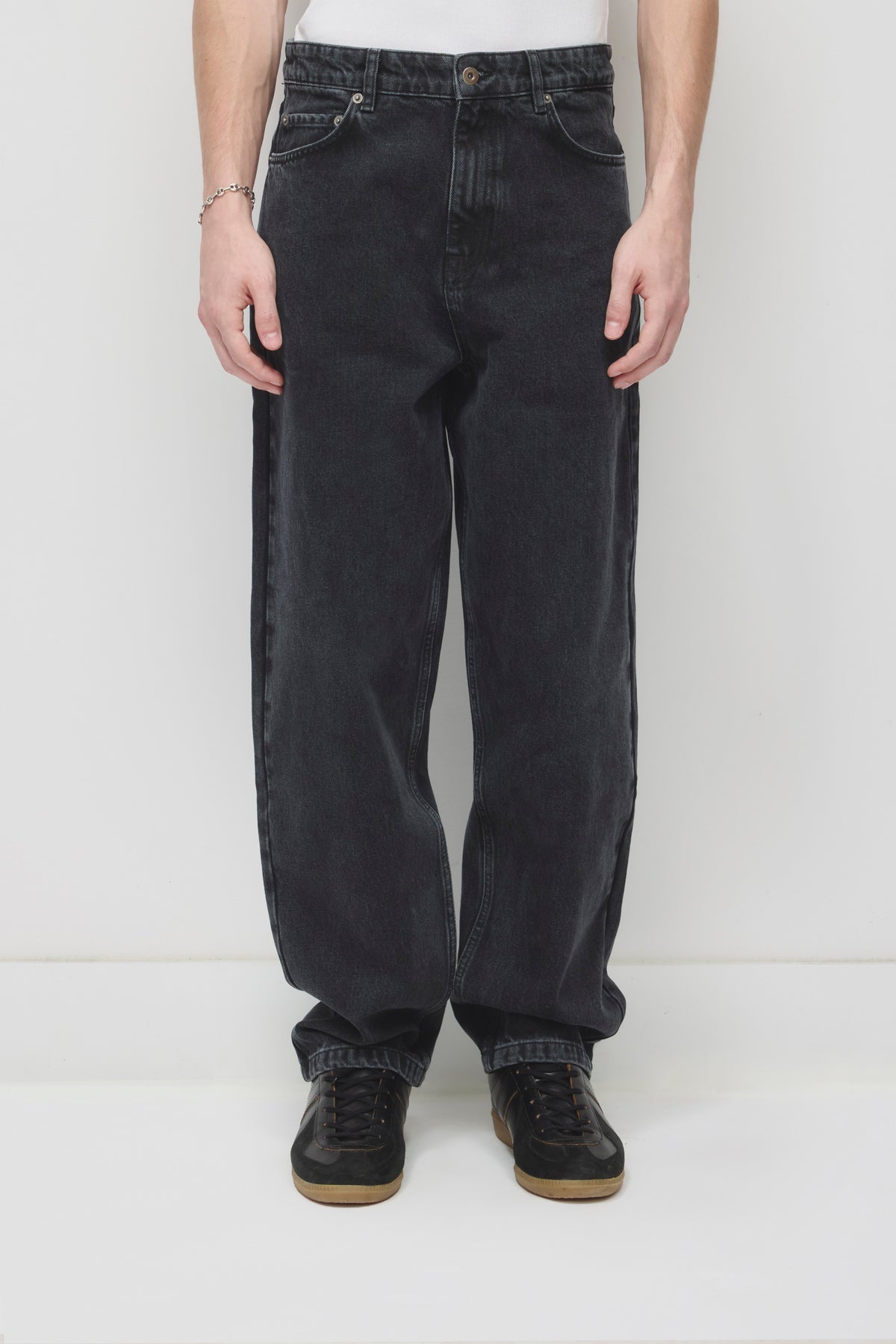 Jean Masa pour homme en washed Black