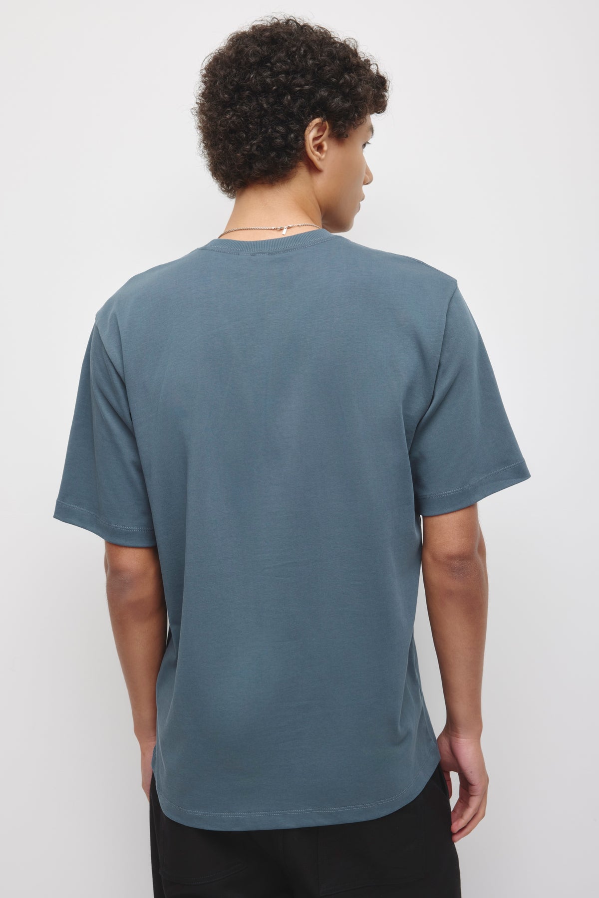 T-shirt d'épaisseur moyenne pour hommes en dark Slate